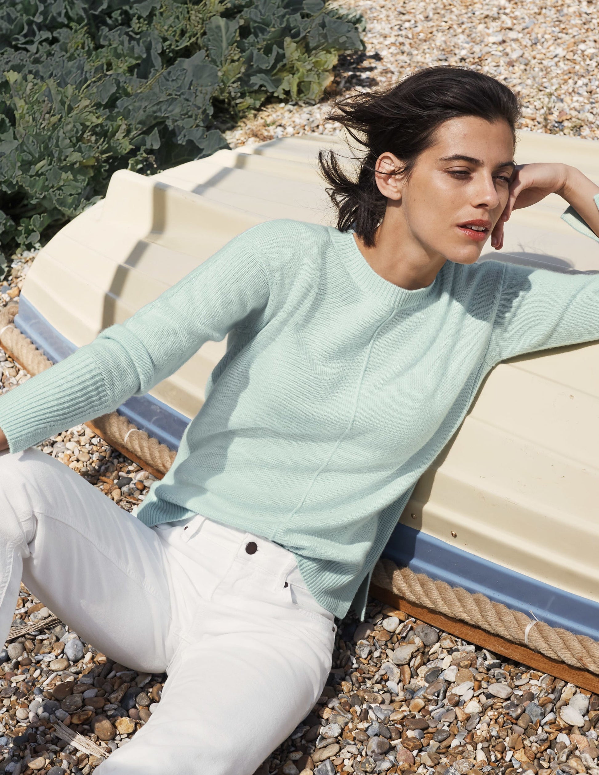 Derby Relaxed Cashmere Jumper-Cut Glass Blue-4