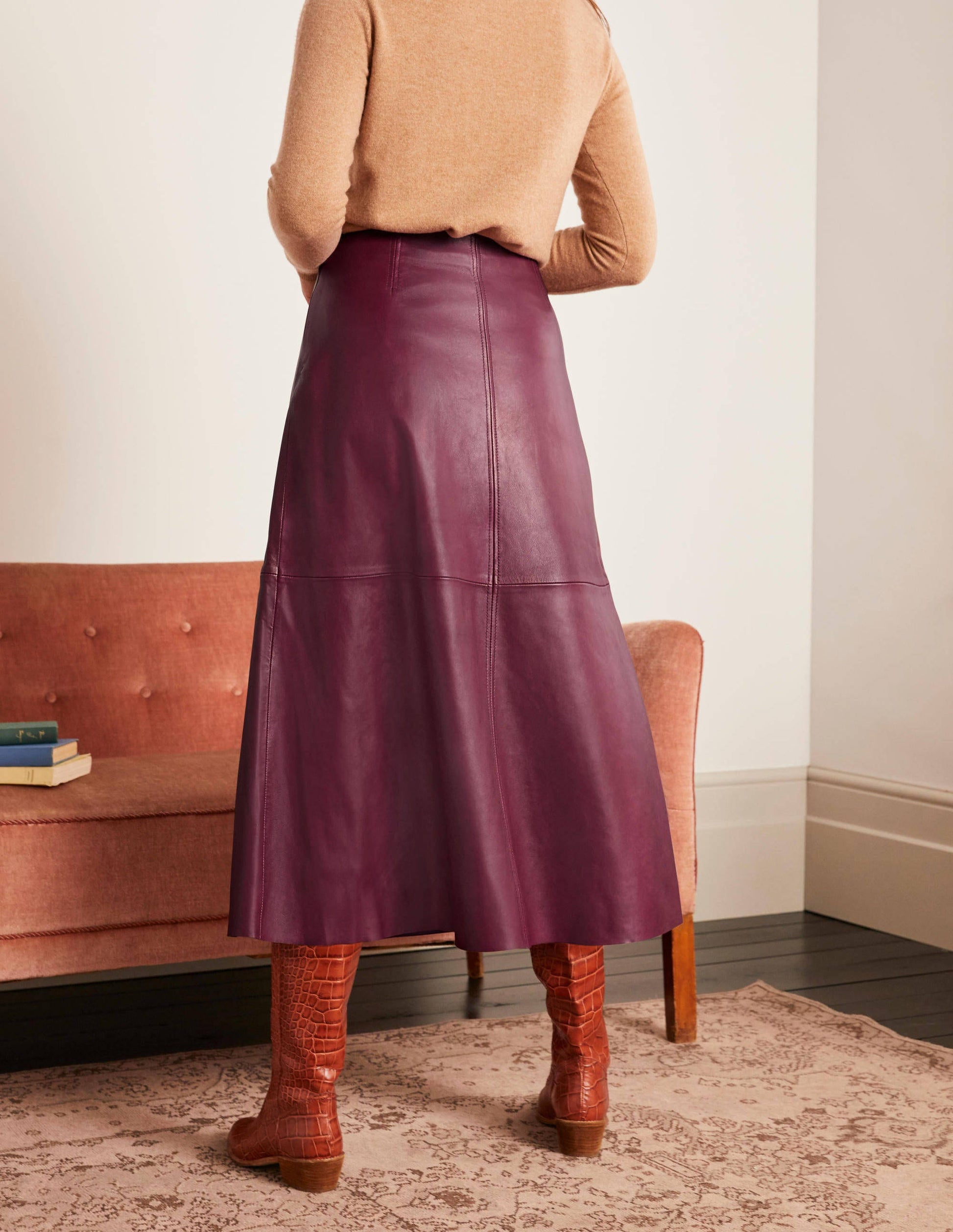 Catriona Leather Skirt-Ruby Ring-1