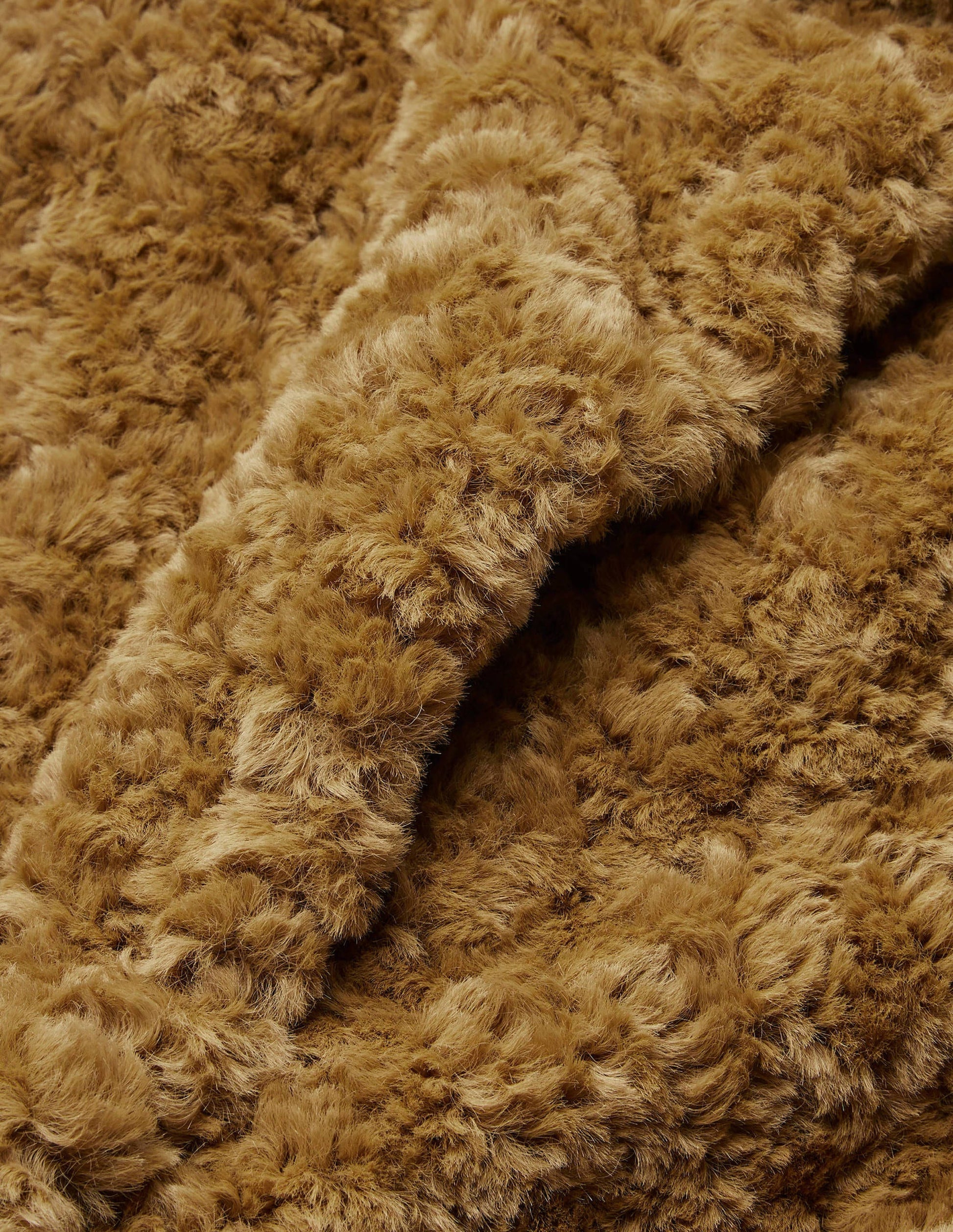 Haddon Faux Fur Gilet-Camel-5