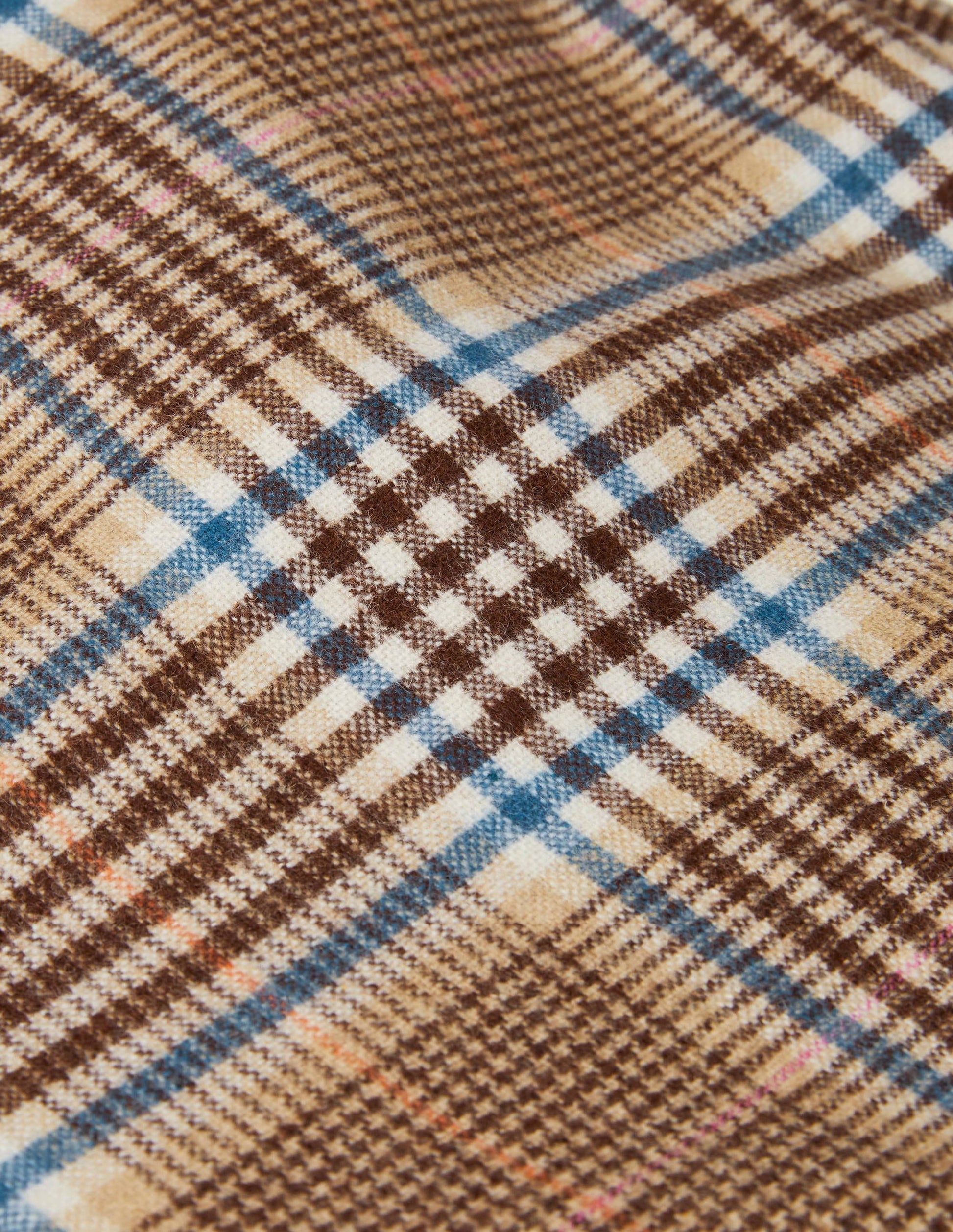 Wesley Wool Trousers-Brown and Coral Check-6