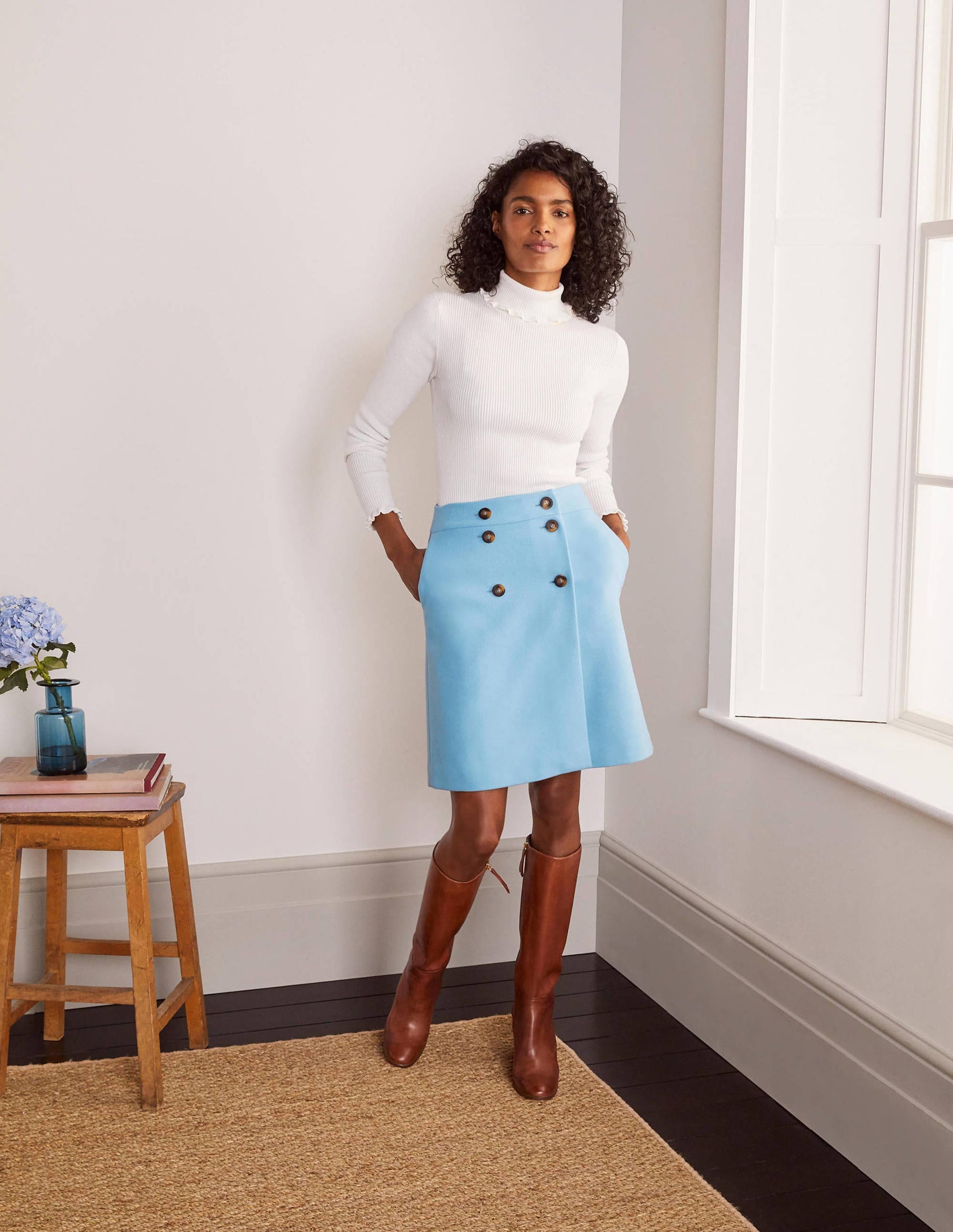 Eloise Mini Skirt-Frosted Blue-5