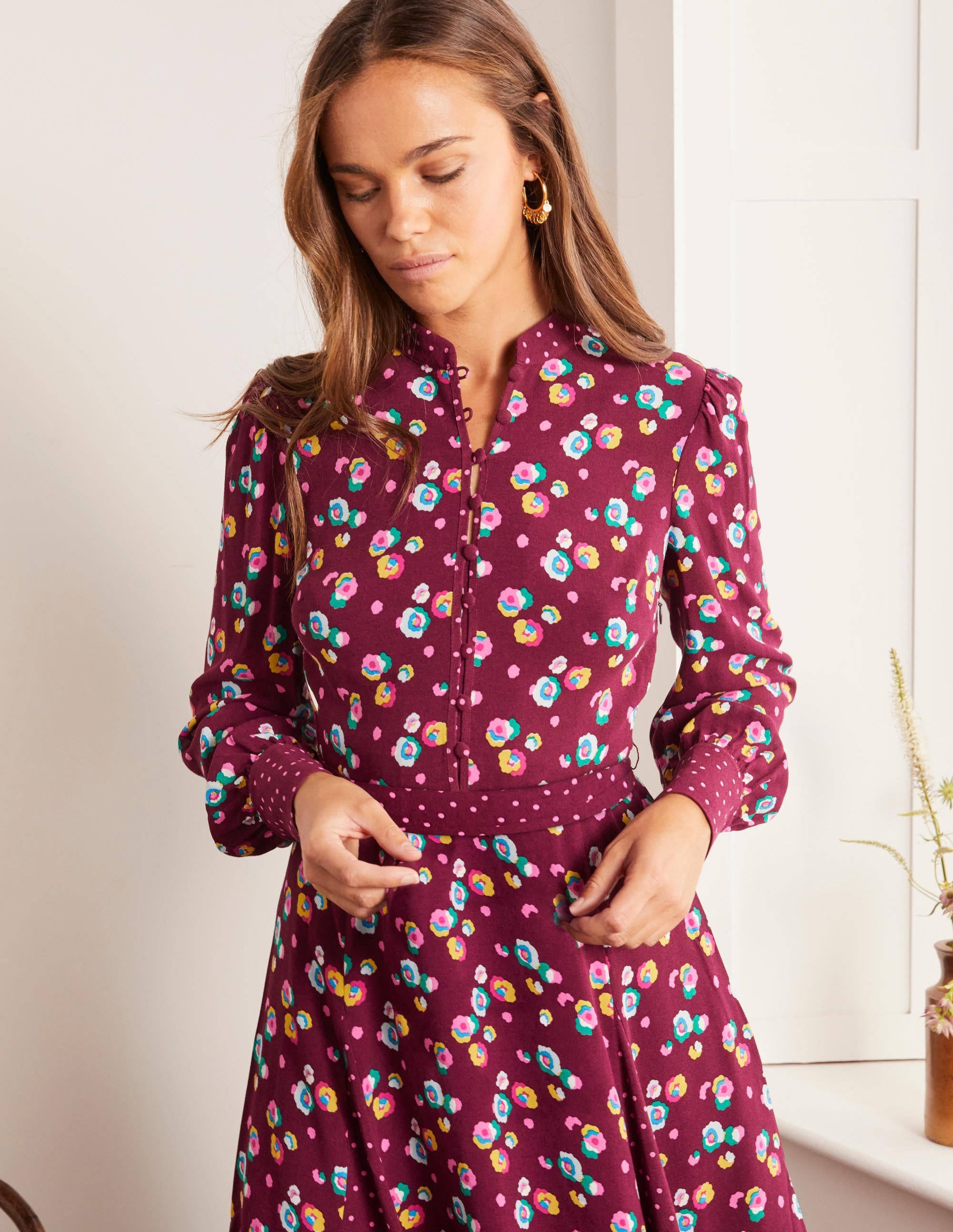 Christina Dress-Ruby Ring, Billowy Peony - Image 2