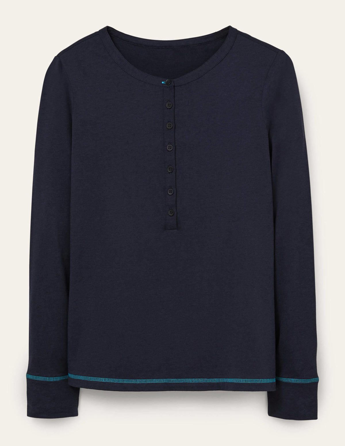 Alba Jersey Pyjama Top-Navy - Image 5