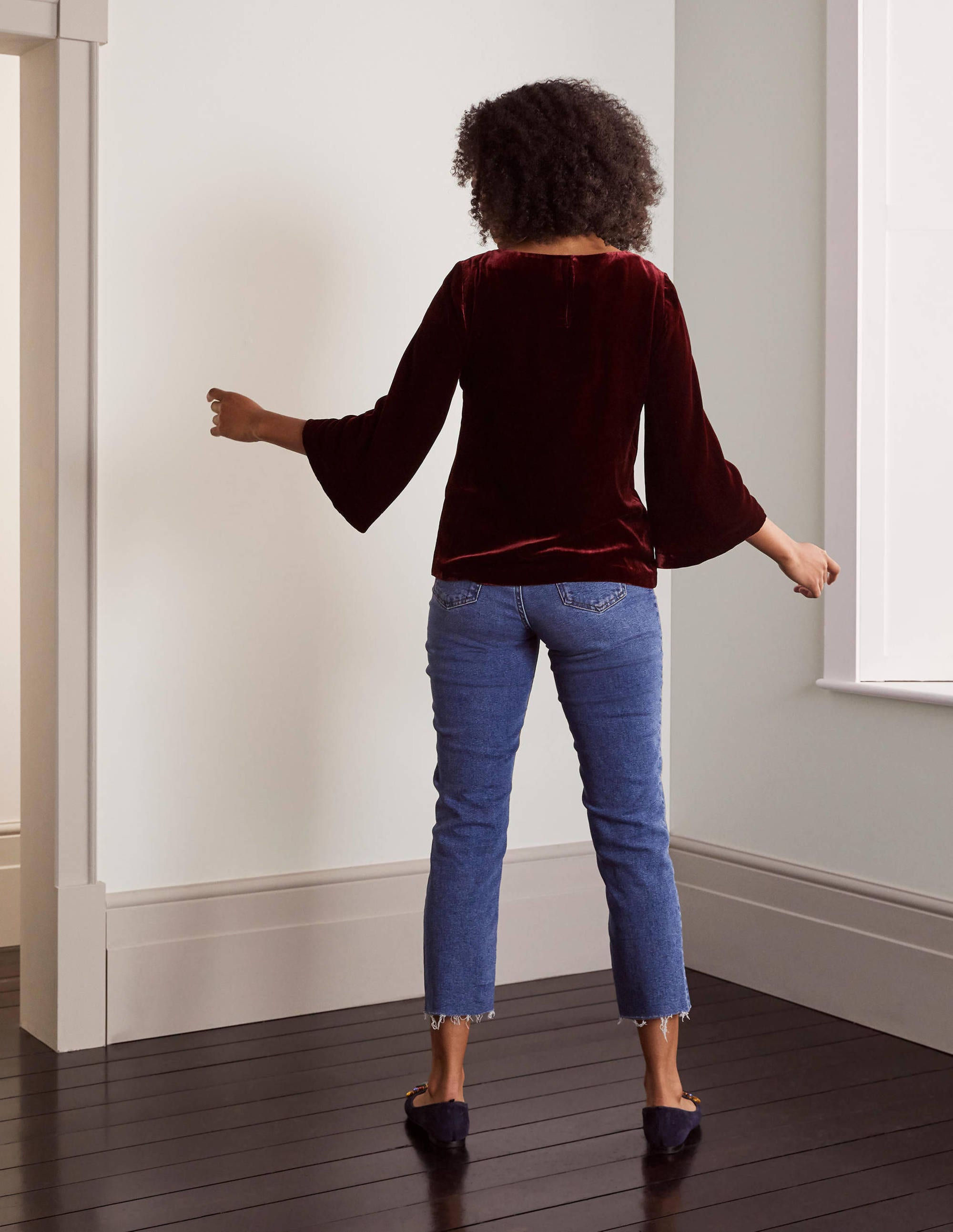 Kate Velvet Top-Ruby Ring - Image 2