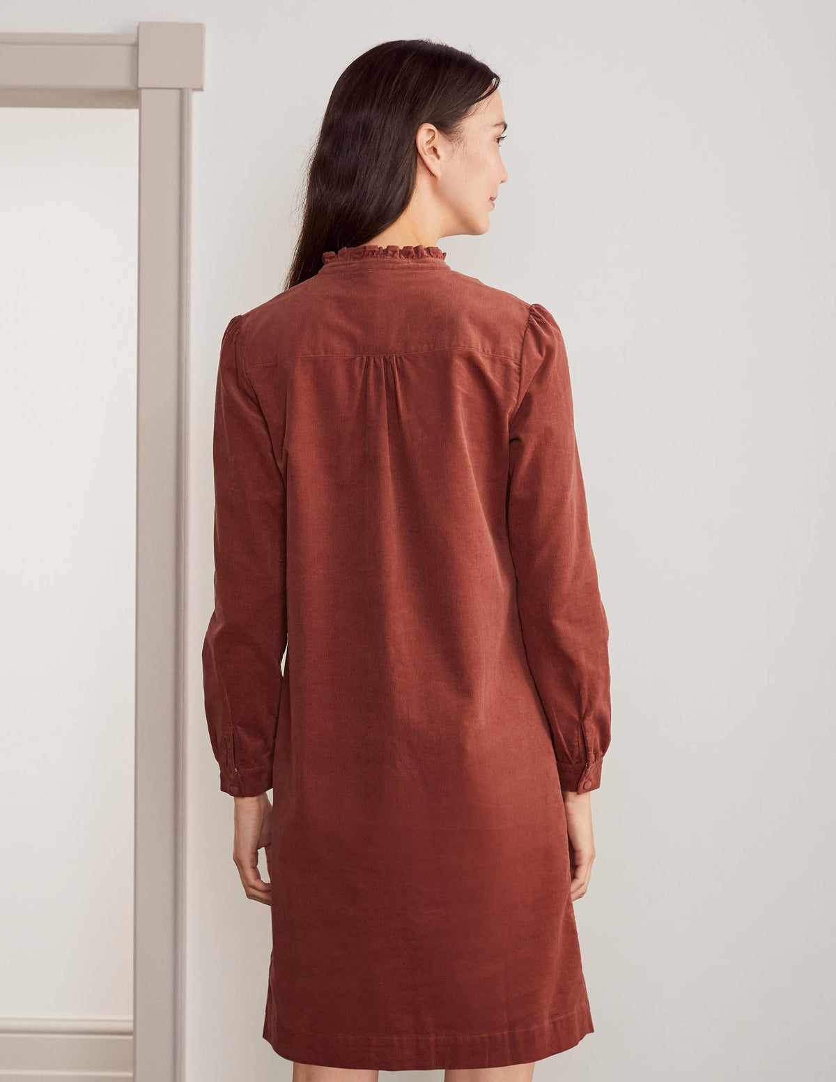 Cornelia Cord Dress-Red Oak - Image 2