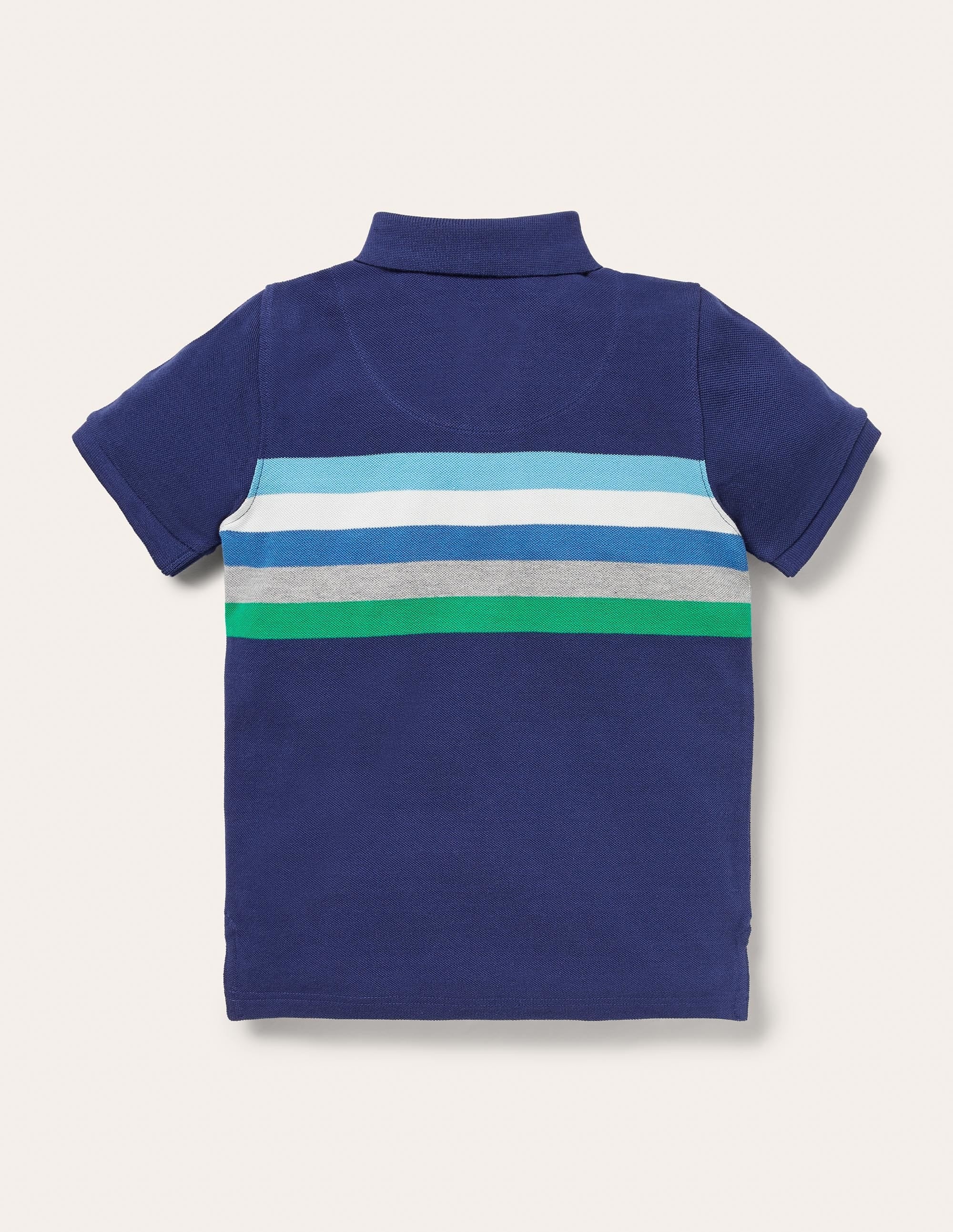 Piqué Polo Shirt-Starboard Blue/Multi - Image 2