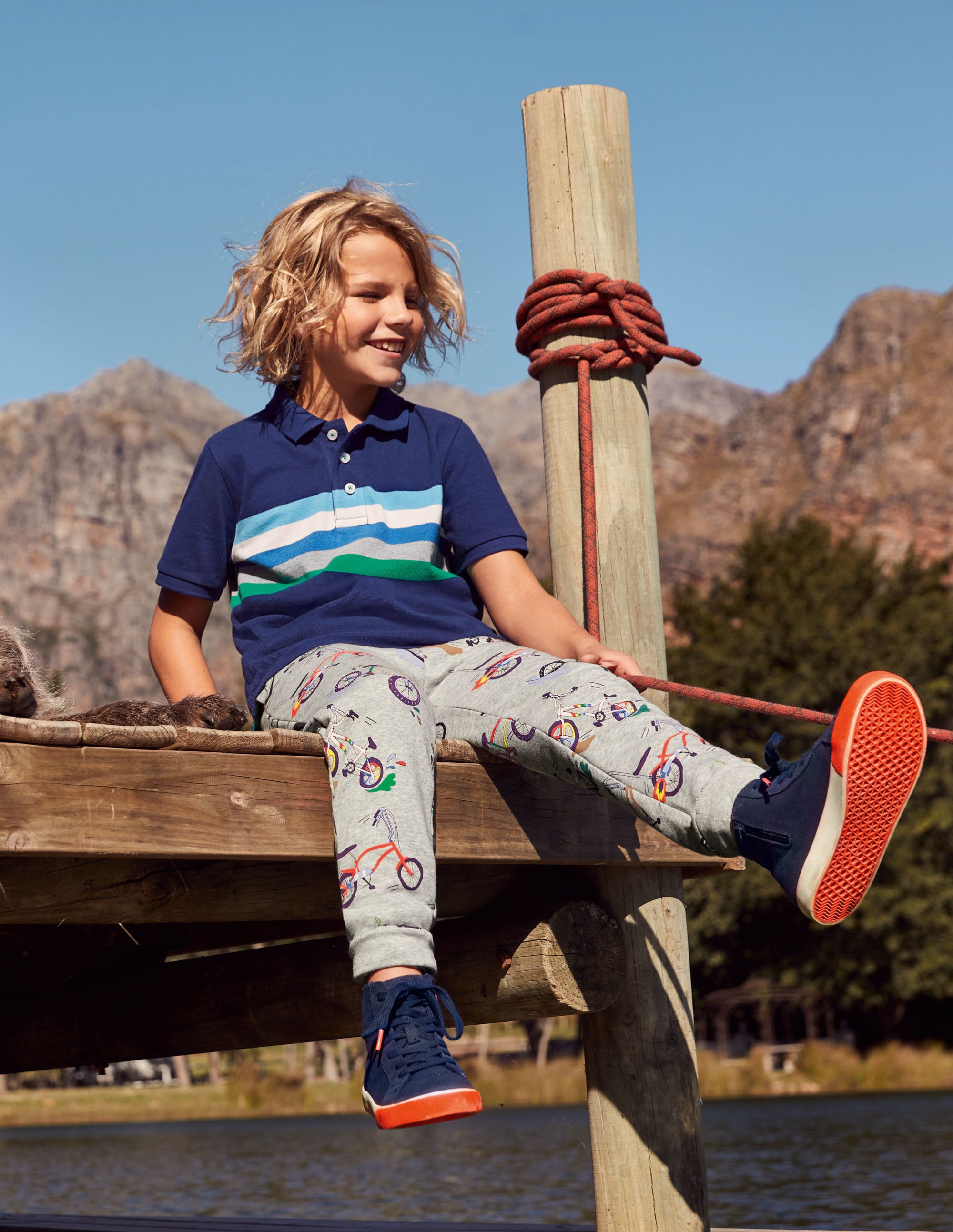 Piqué Polo Shirt-Starboard Blue/Multi - Image 4