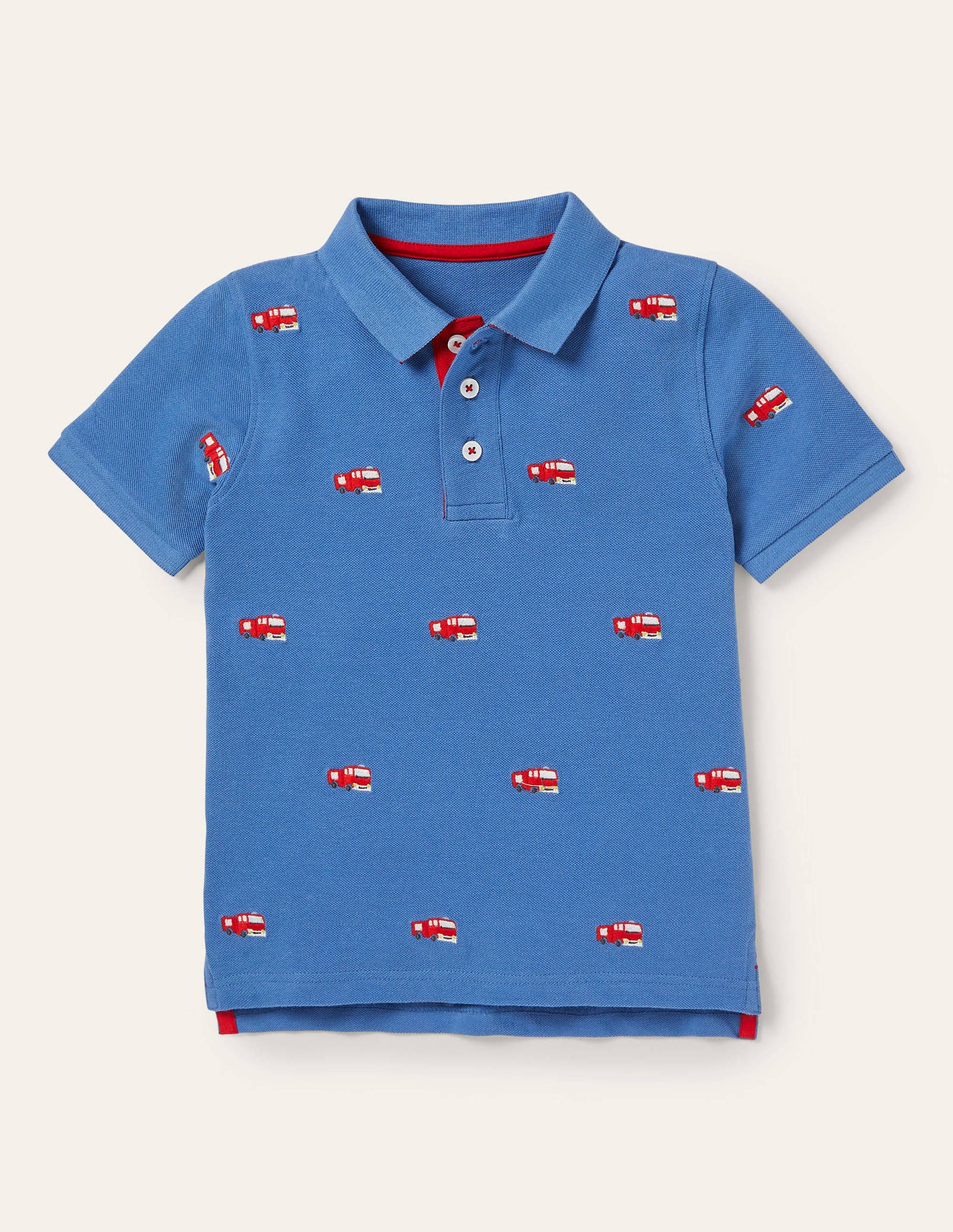 Piqué Polo Shirt-Elizabethan Blue Fire Engines-1