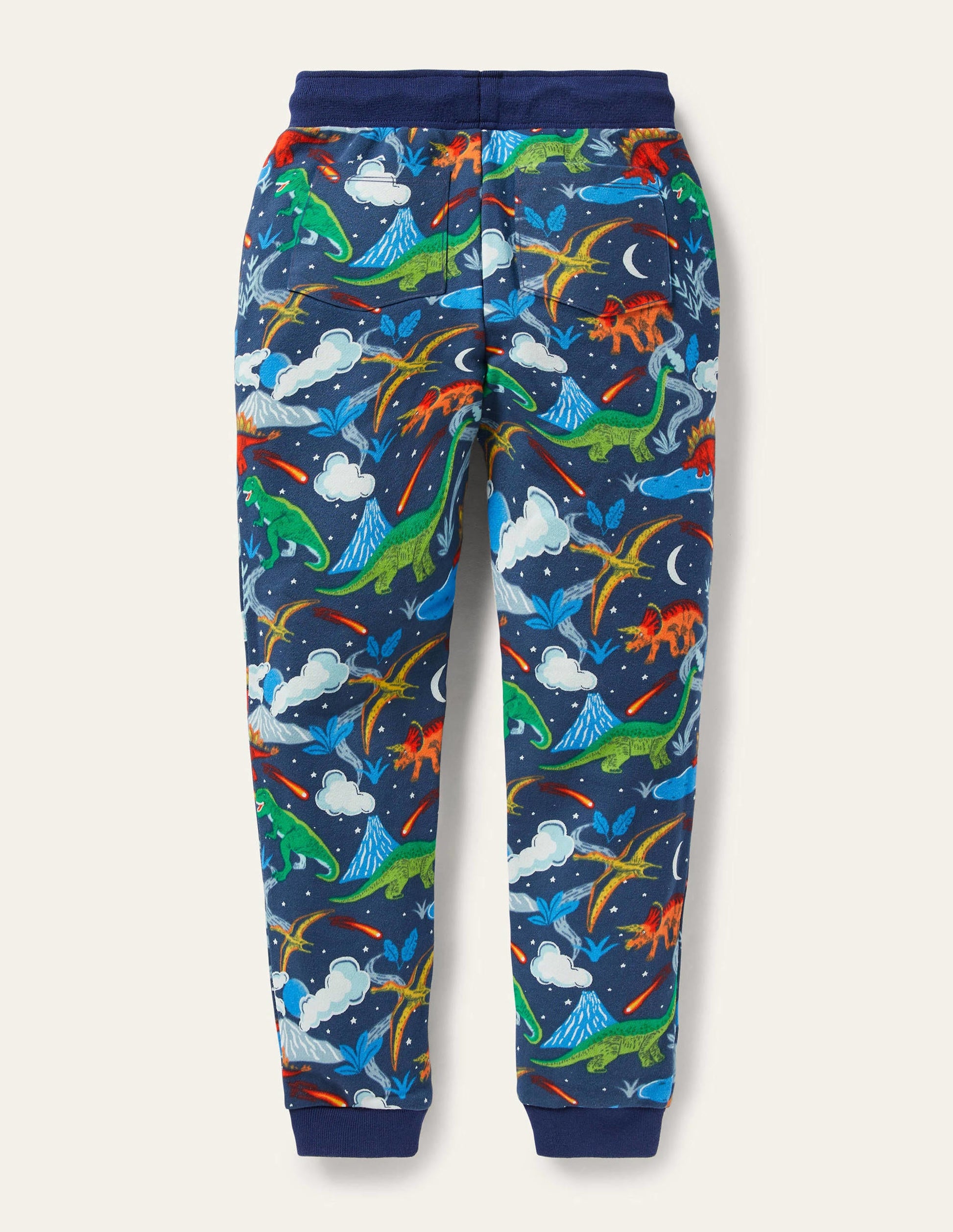 Printed Joggers-Stormy Blue Dinosaurs-2