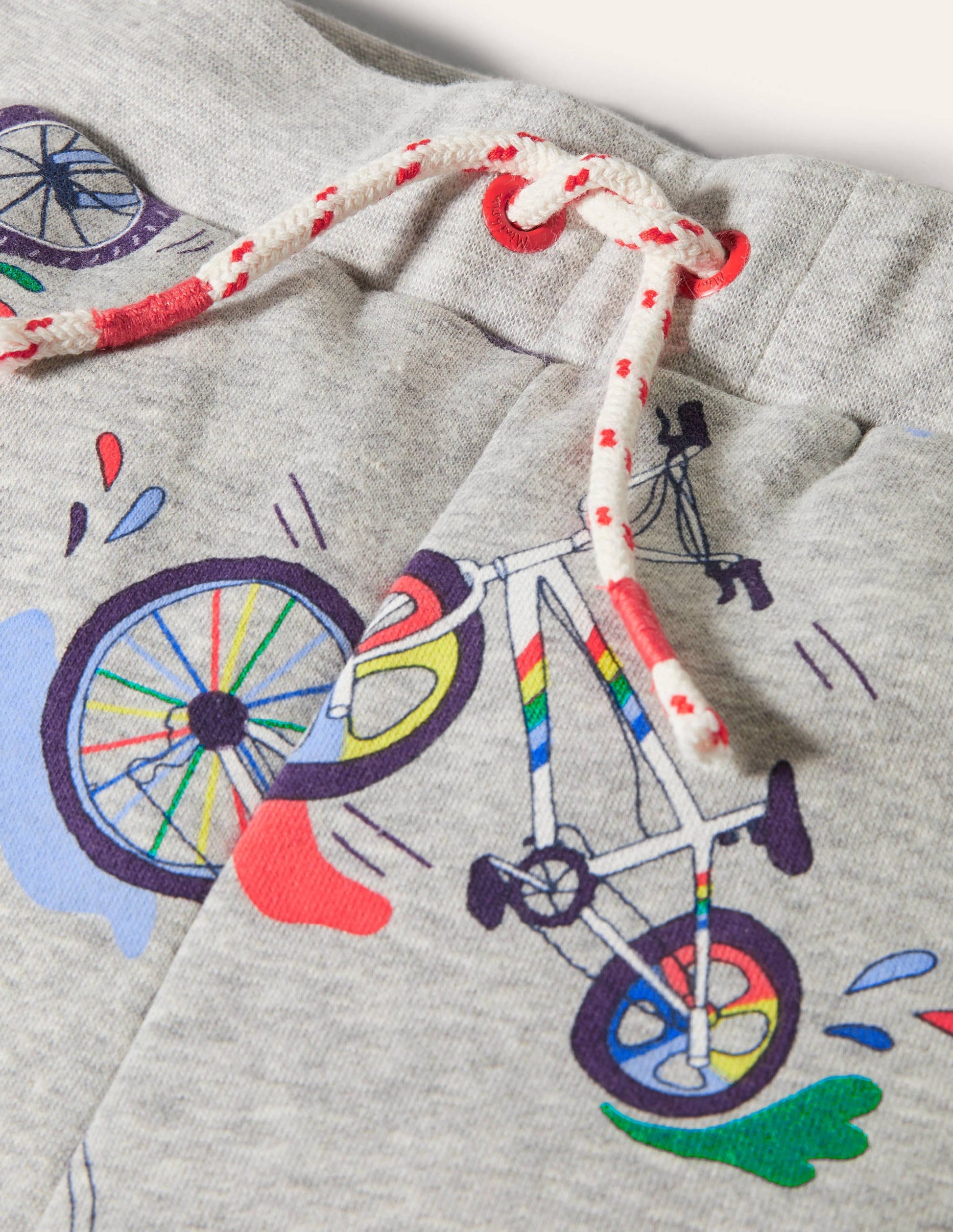 Printed Joggers-Grey Marl Bikes-3