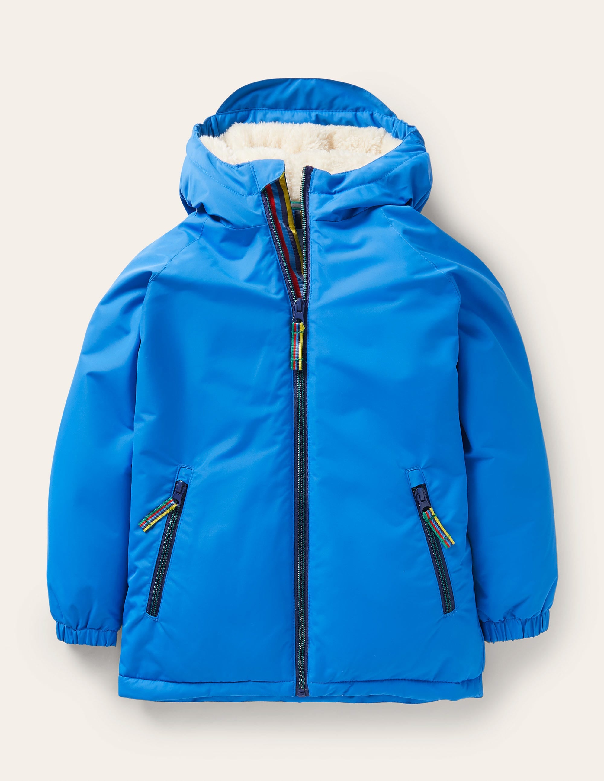 Cosy Sherpa-lined Anorak-Moroccan Blue Dinosaur - Image 3