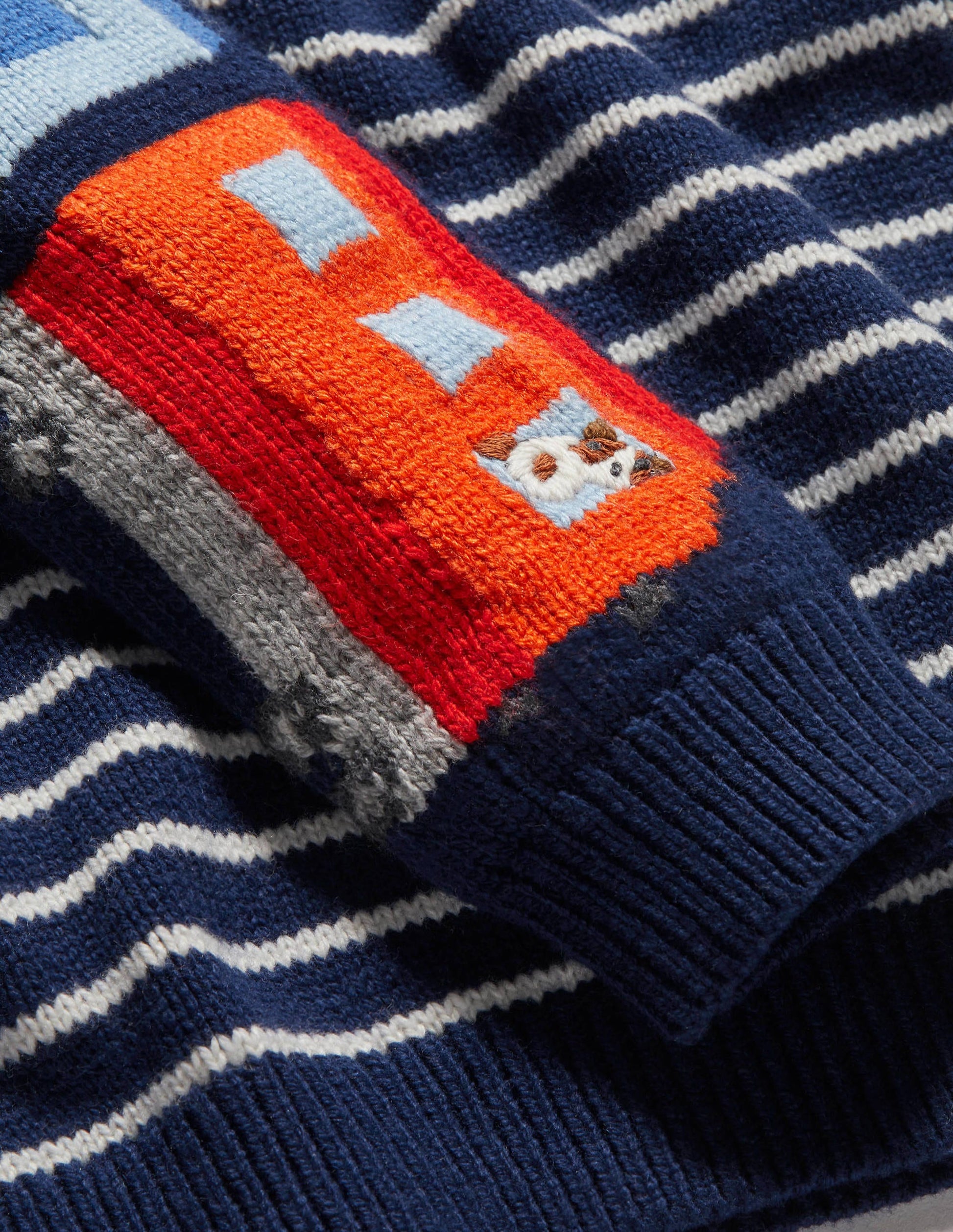 Graphic Crew Jumper-College Navy Trains-3