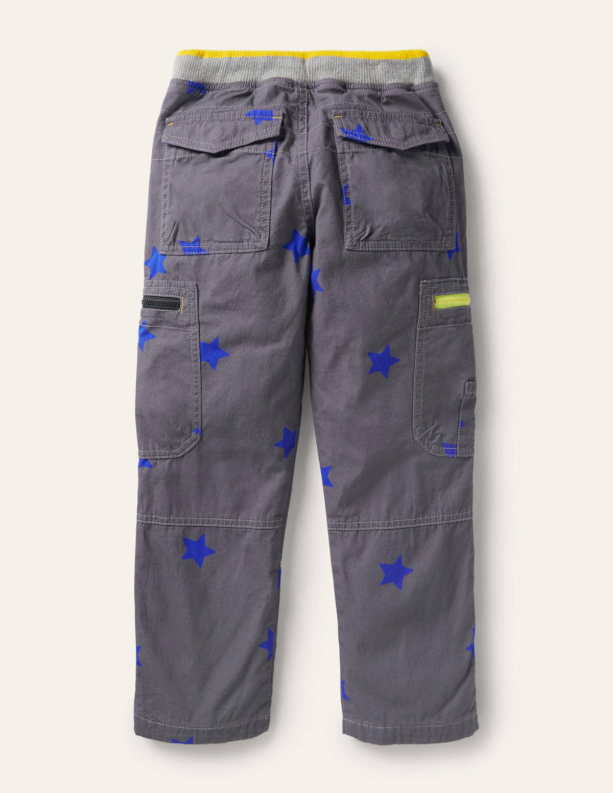 Cosy Lined Cargo Trousers-Soot Grey/Brilliant Blue Star - Image 2