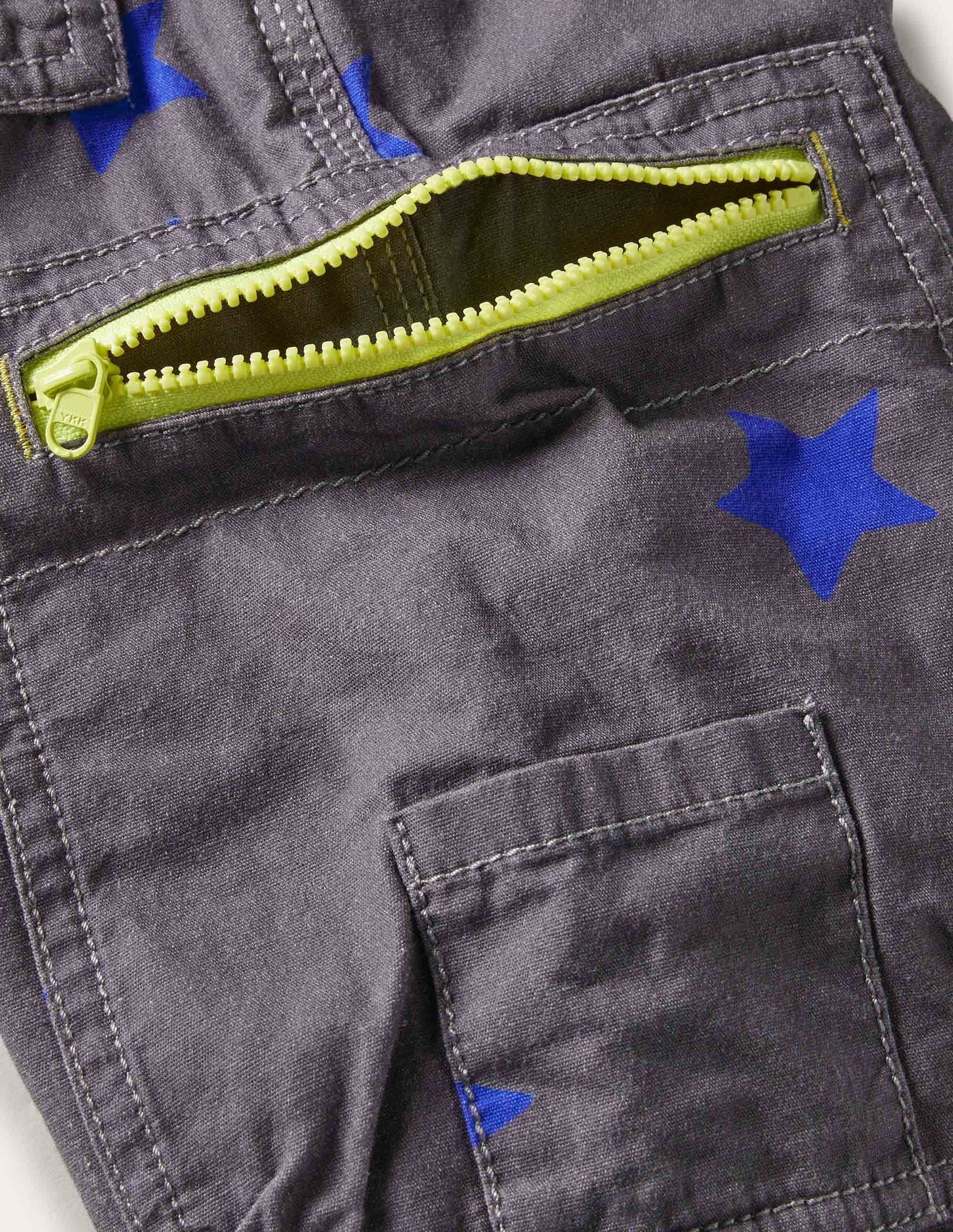 Cosy Lined Cargo Trousers-Soot Grey/Brilliant Blue Star-3