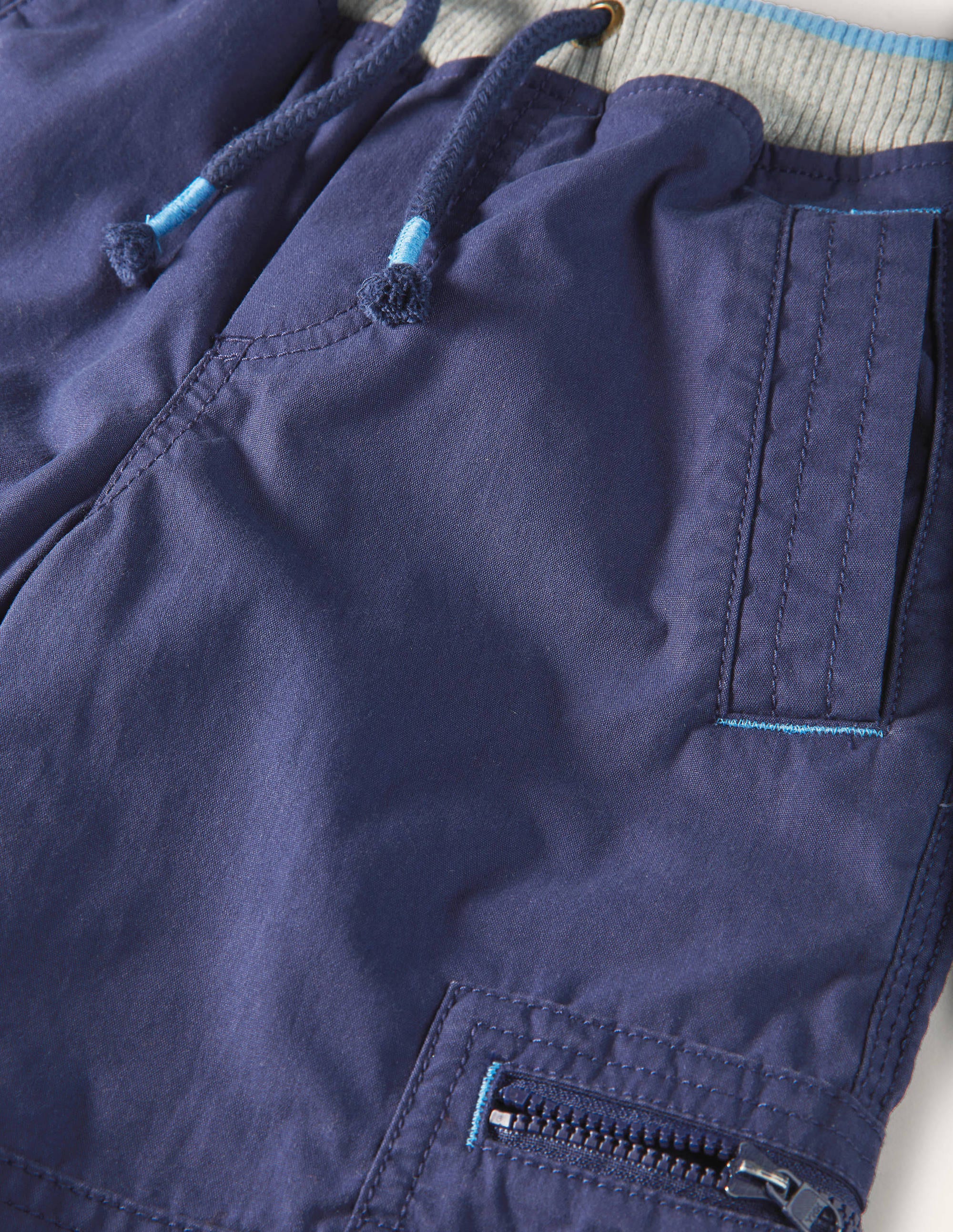 Cosy Lined Cargo Trousers-College Navy - Image 3