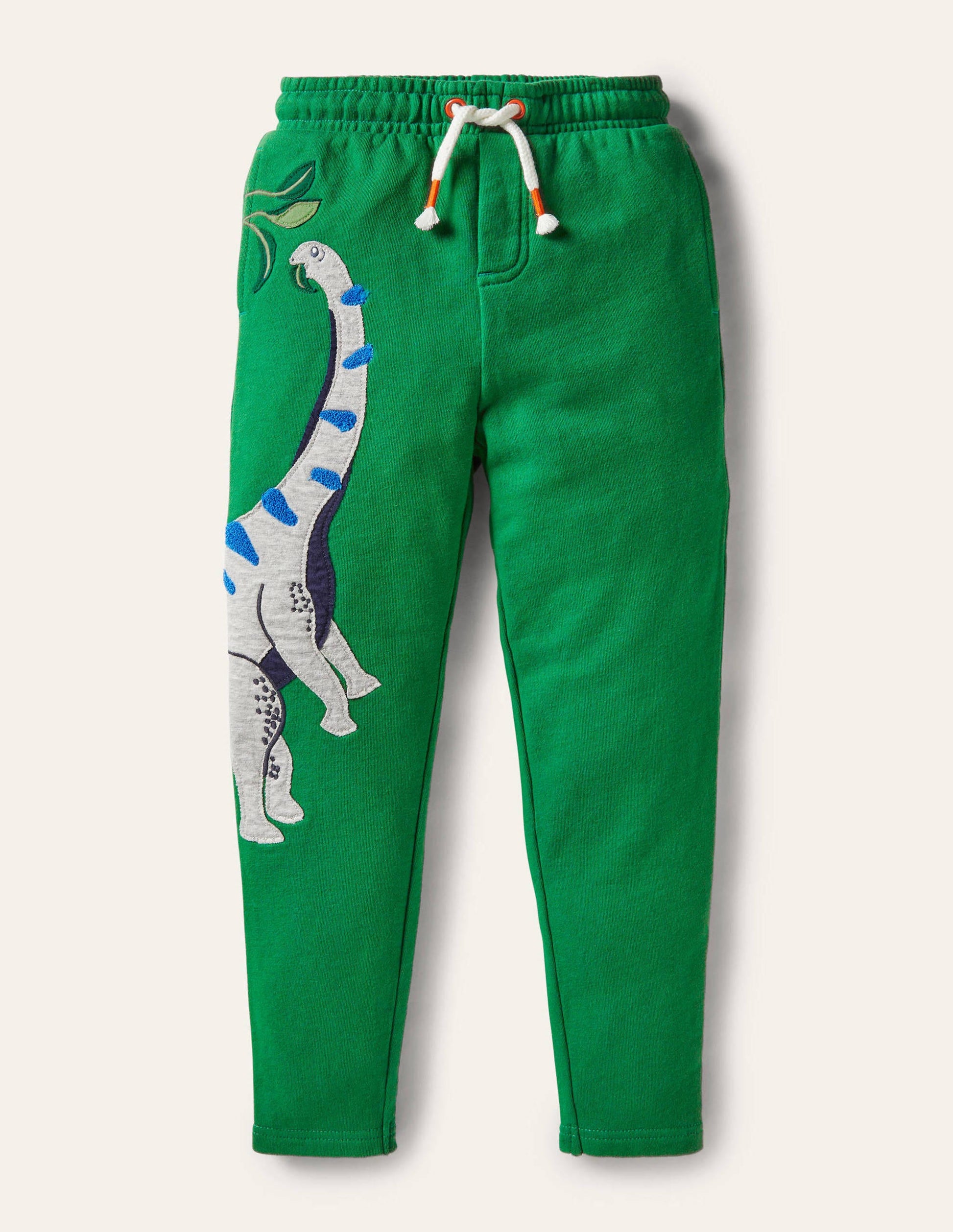 Appliqué Joggers-Highland Green Dinosaur-1