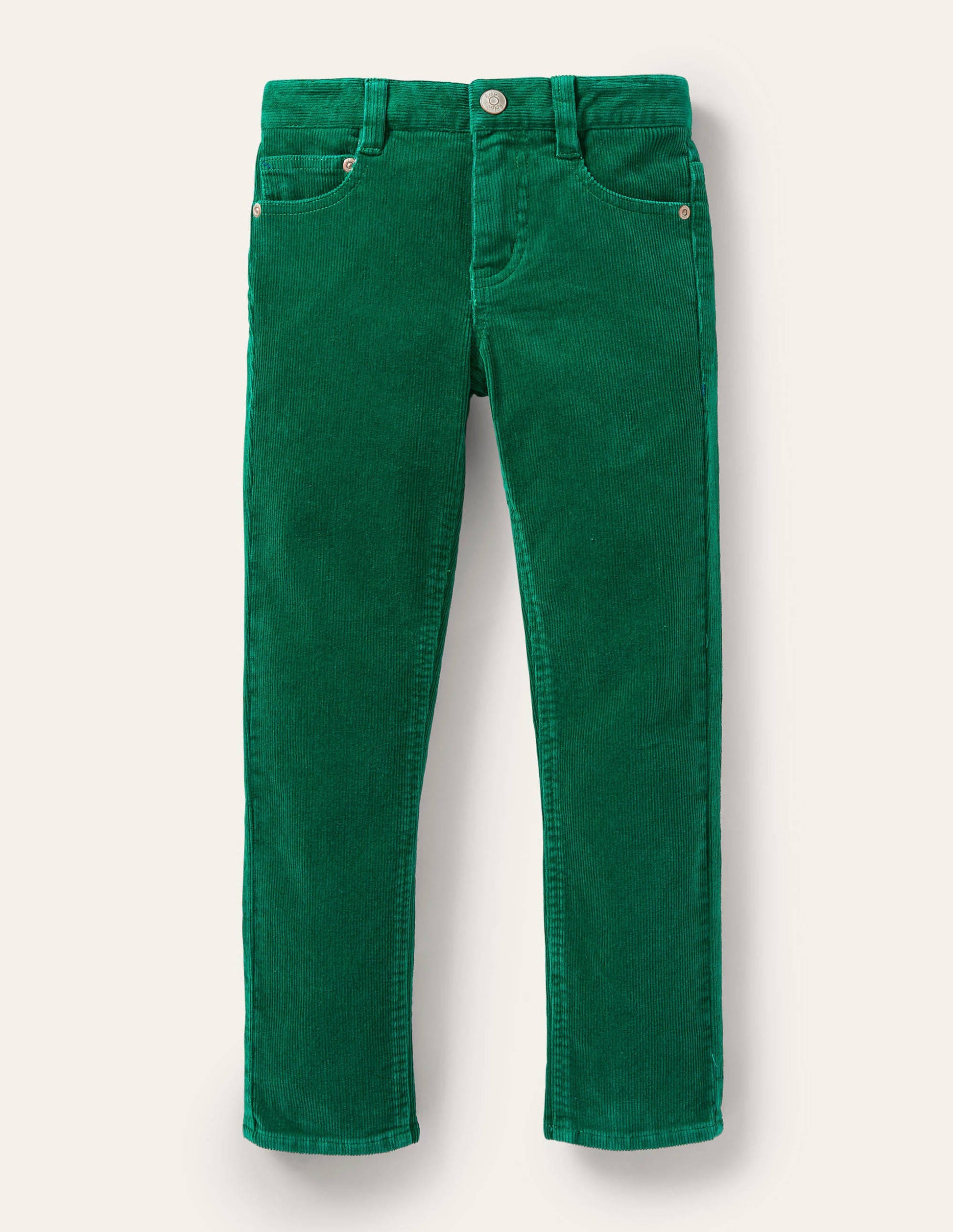 Slim Cord Stretch Jeans-Forest Green-1