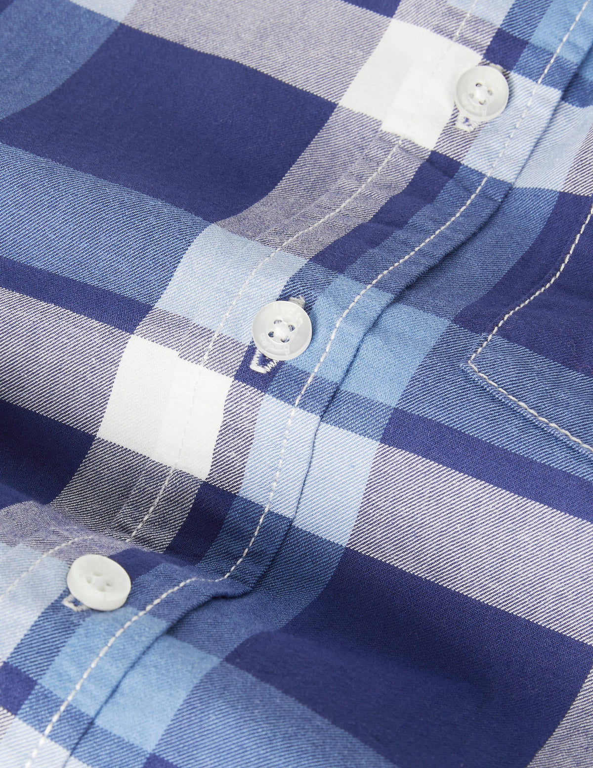 Casual Twill Shirt-College Navy/Blue - Image 3