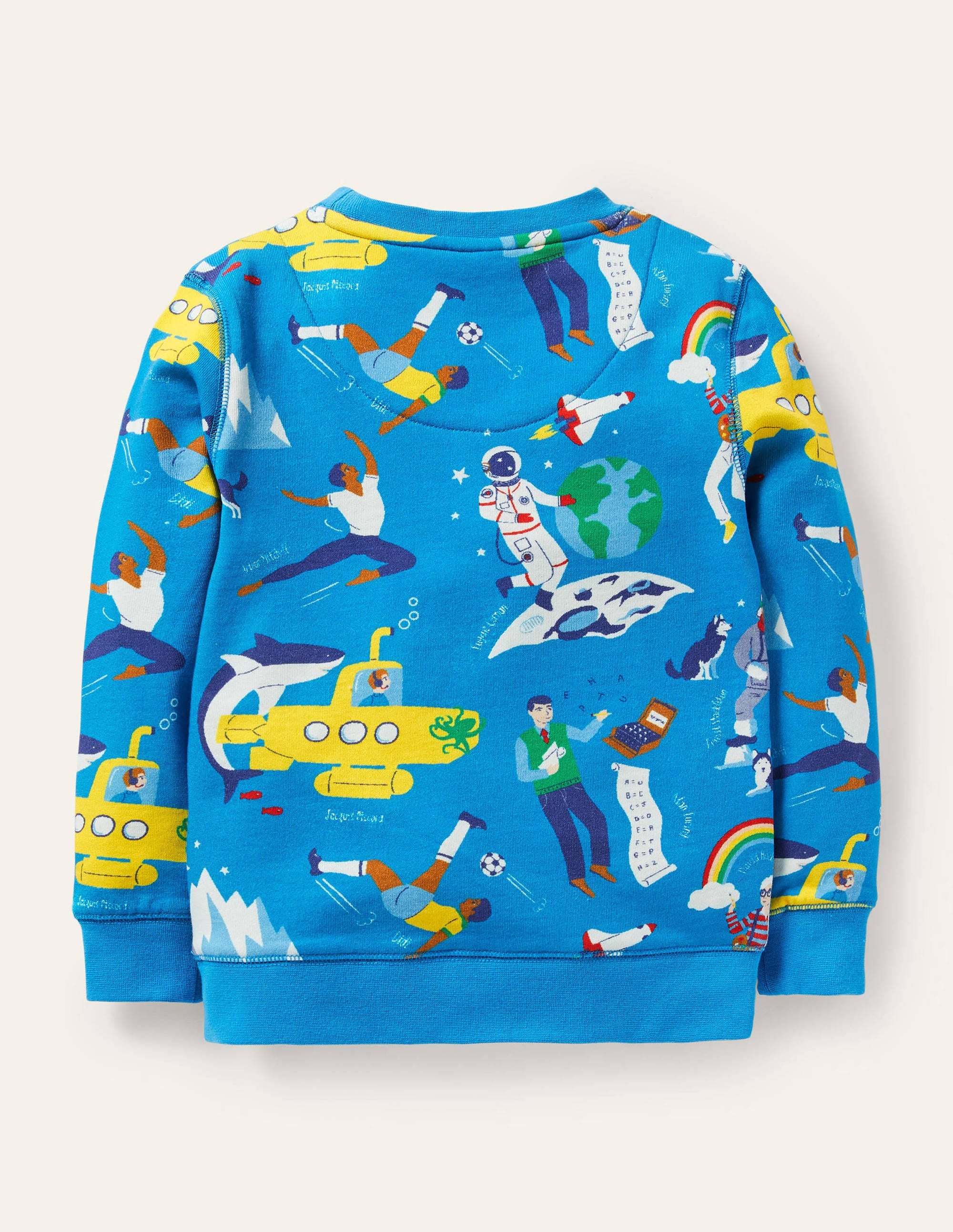 Printed Sweatshirt-Moroccan Blue Heros - Image 2
