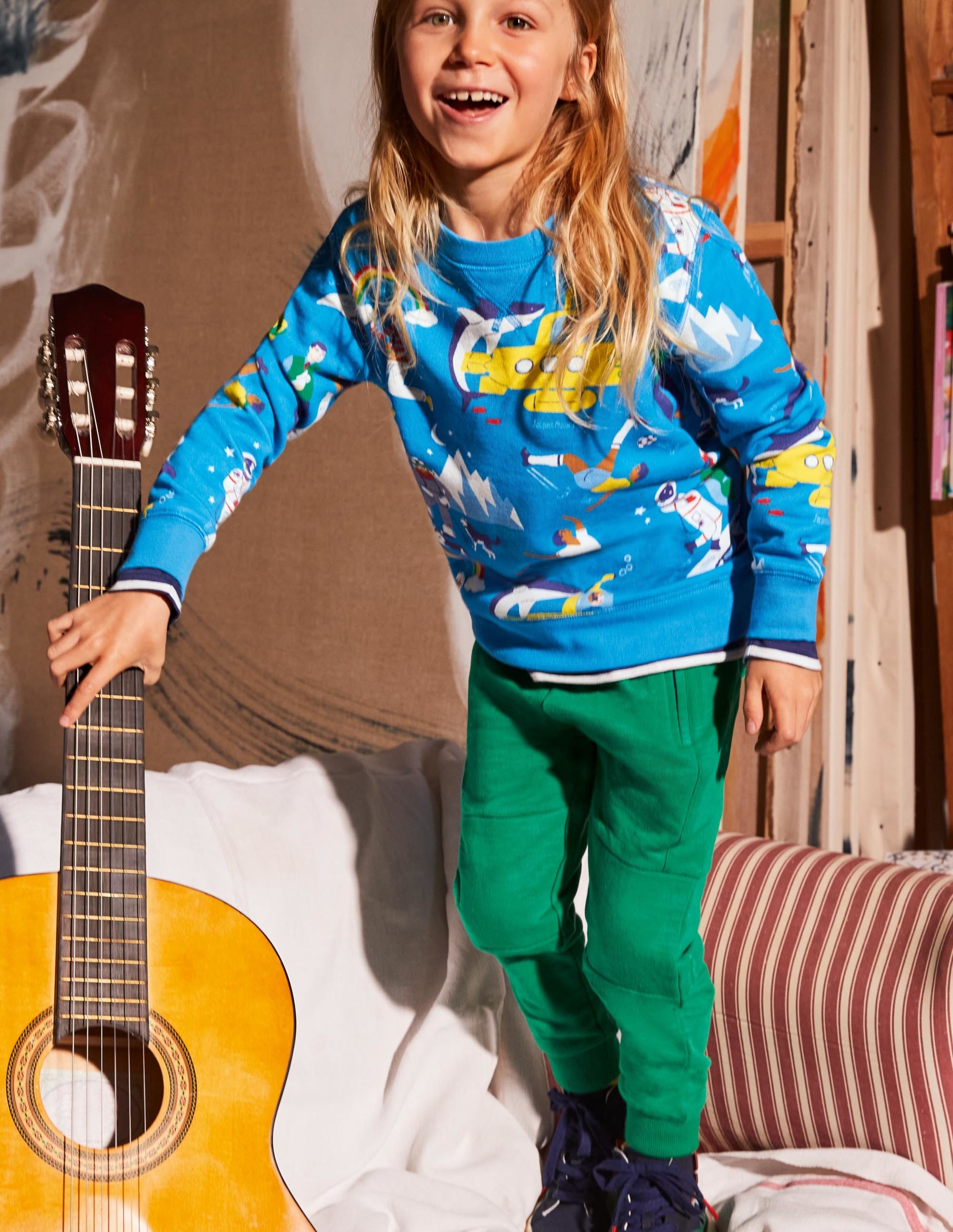 Printed Sweatshirt-Moroccan Blue Heros - Image 4