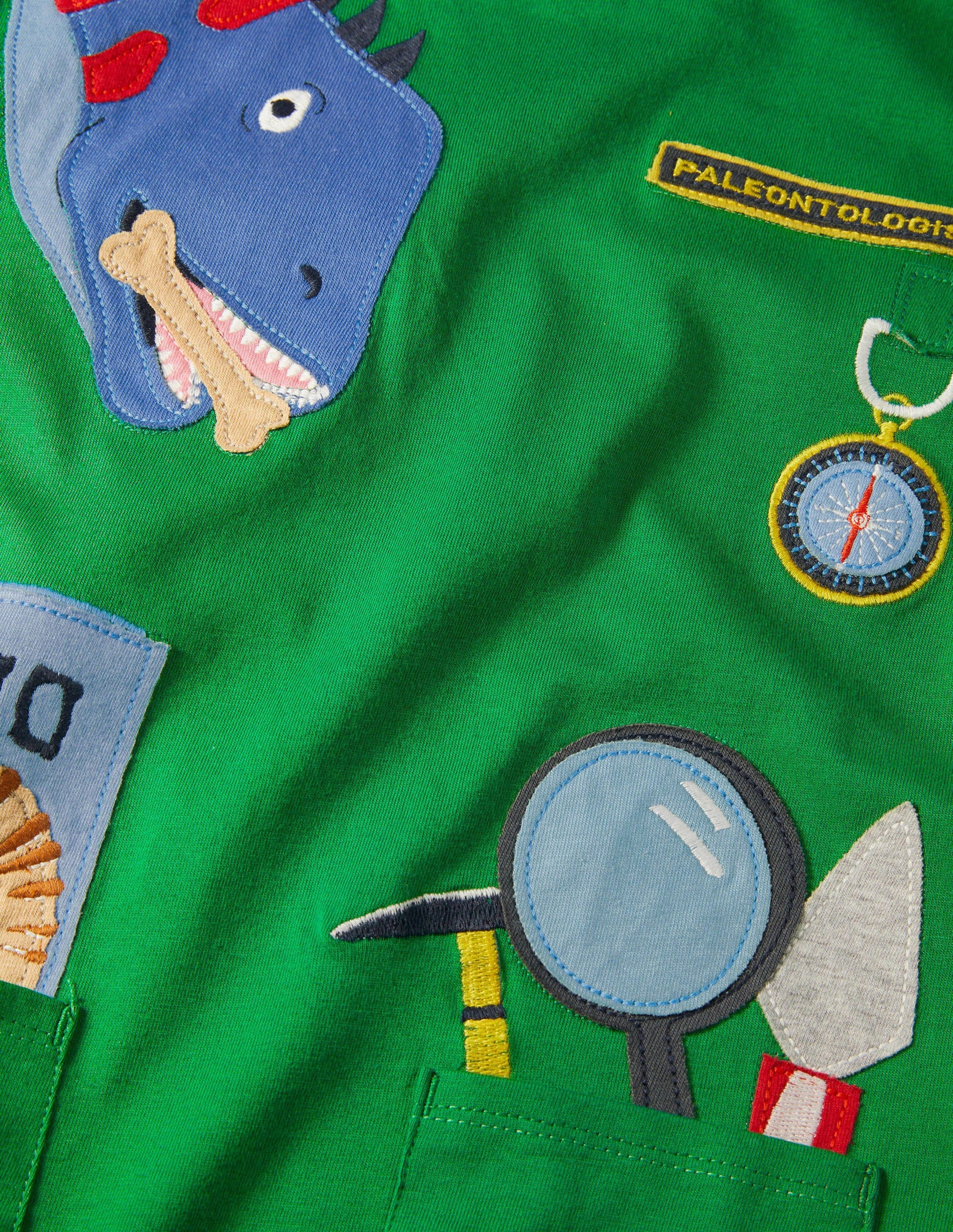Occupational Appliqué T-shirt-Rosemary Green Paleontologist-3