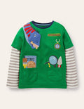 Occupational Appliqué T-shirt-Rosemary Green Paleontologist
