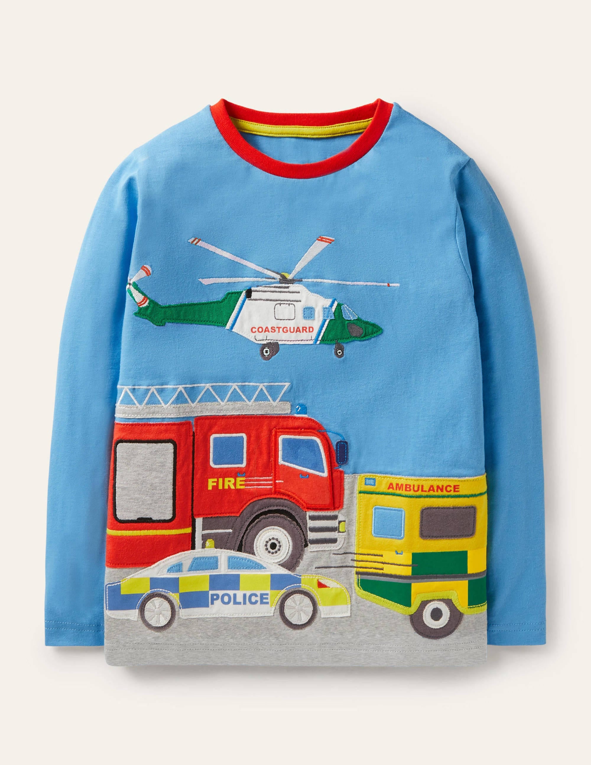 Transport Appliqué T-shirt-Surfboard Blue Vehicles - Image 1