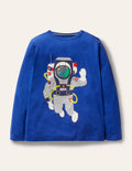 Lift-the-flap Space T-shirt-Brilliant Blue Astronaut