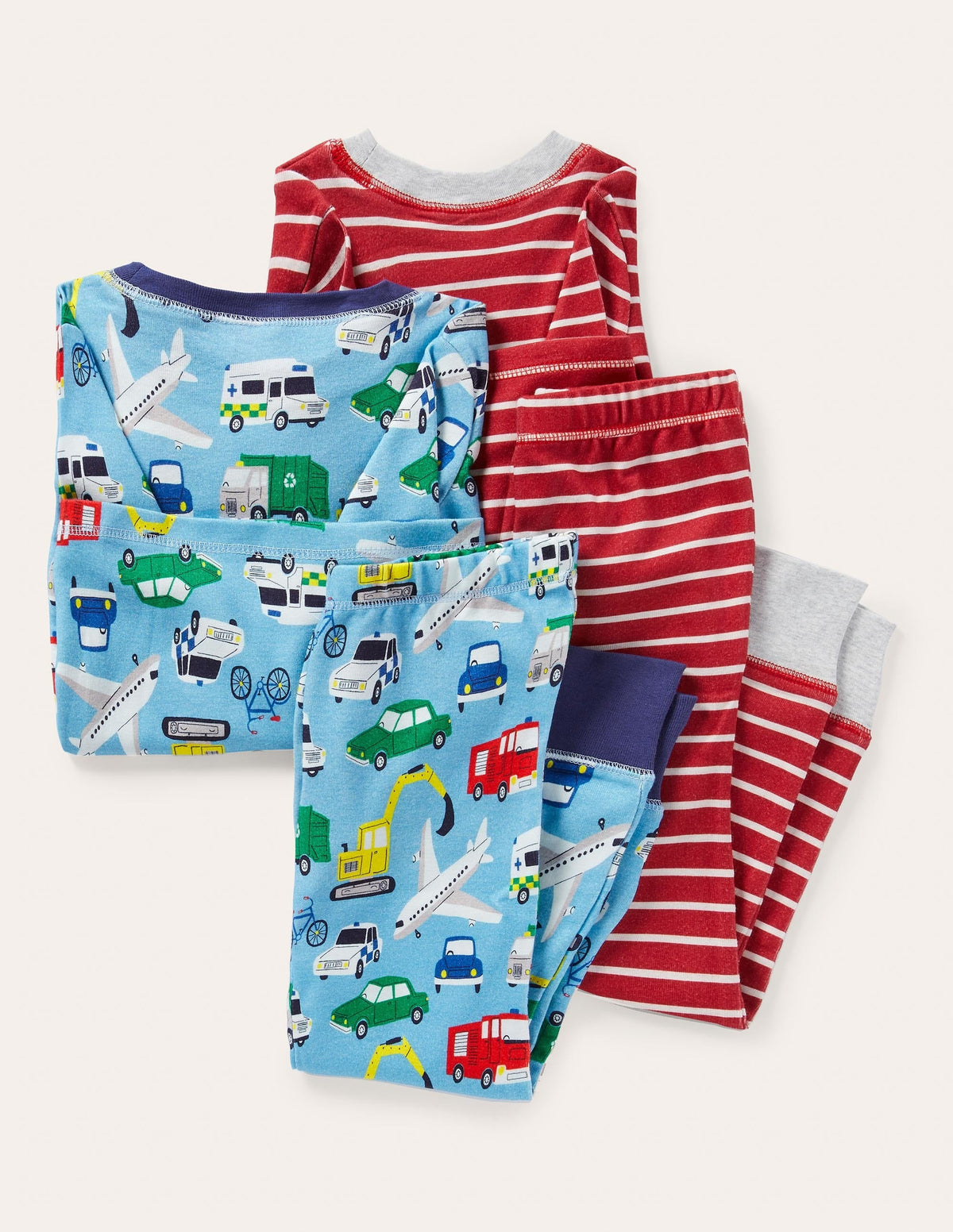 Twin Pack Snug Pyjamas-Surfboard Blue Vehicles - Image 2