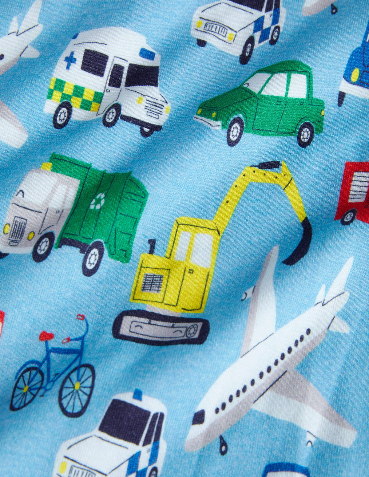 Twin Pack Snug Pyjamas-Surfboard Blue Vehicles - Image 3