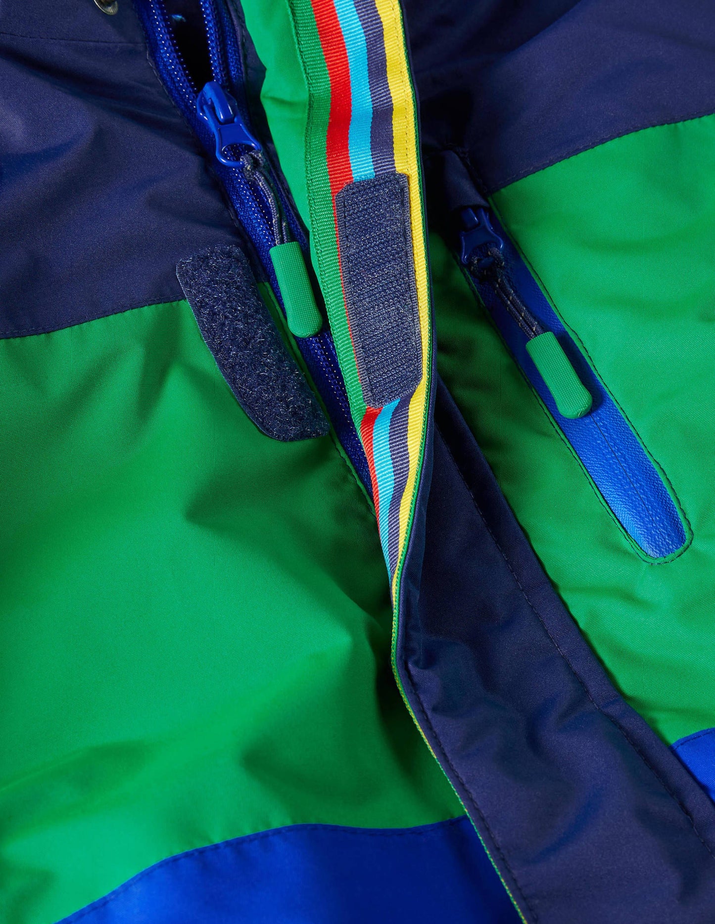 All-weather Waterproof Jacket-College Navy/Rich Emerald
