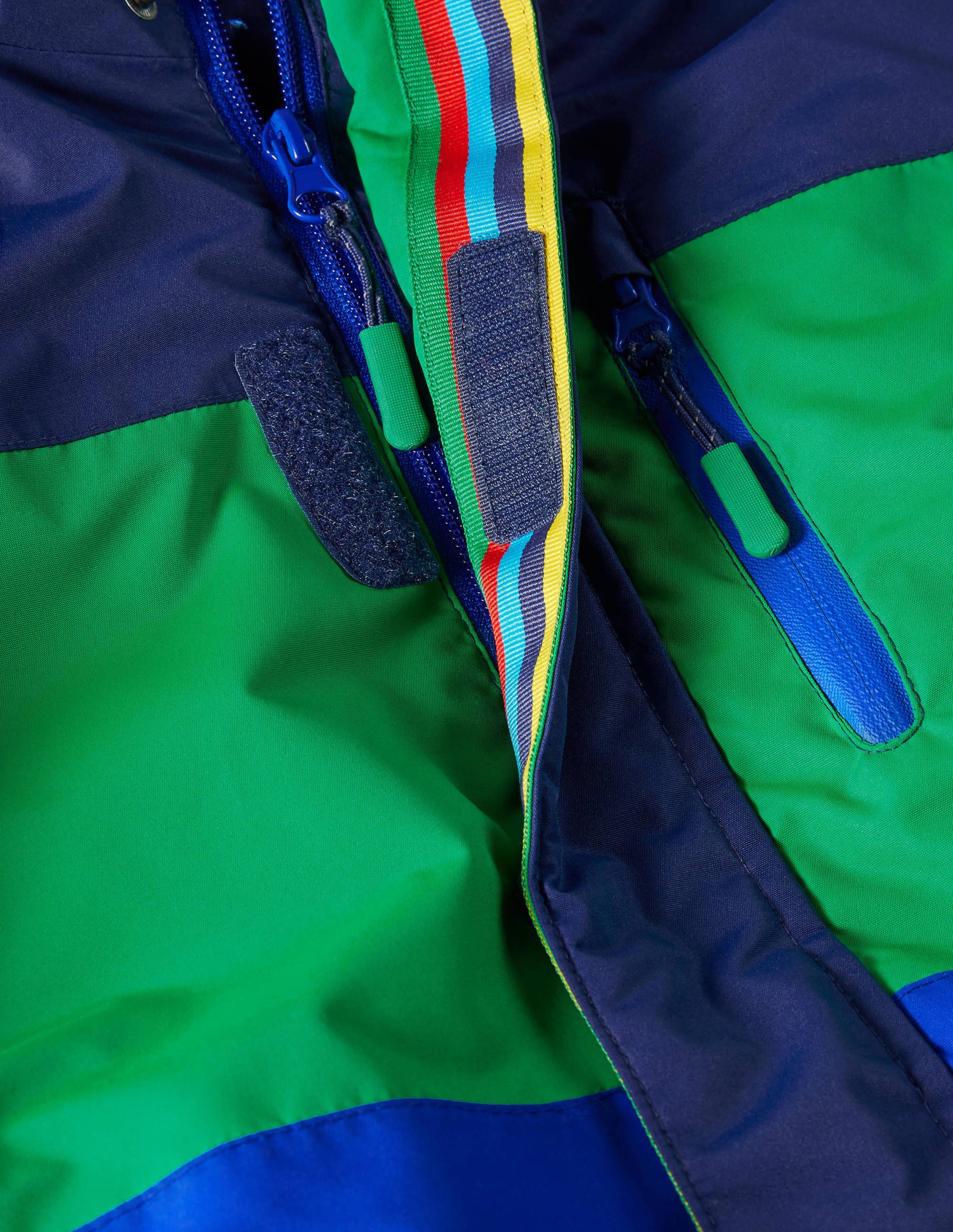 All-weather Waterproof Jacket-College Navy/Rich Emerald - Image 2