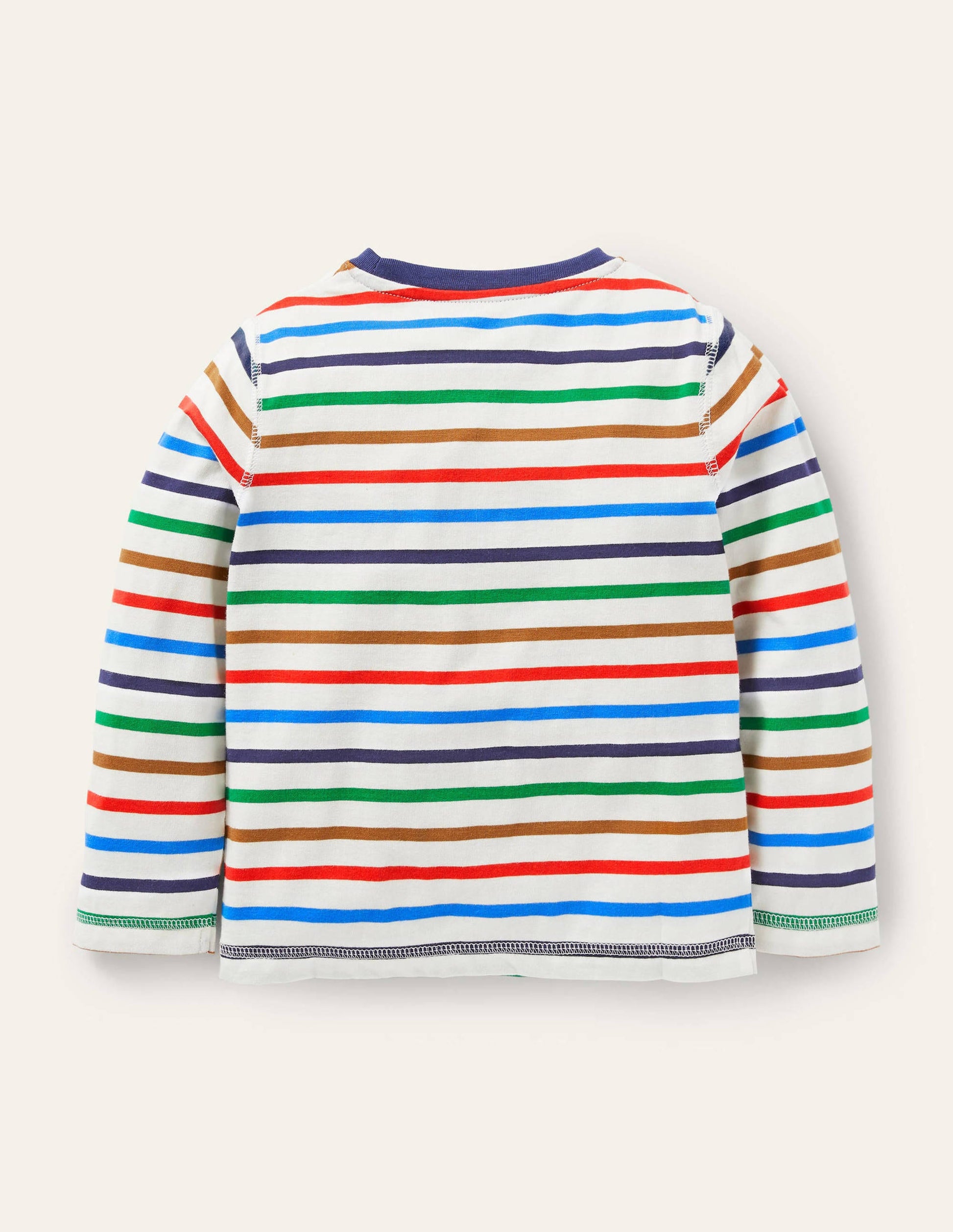 Supersoft Long-sleeved T-shirt-Ivory/Rainbow-2