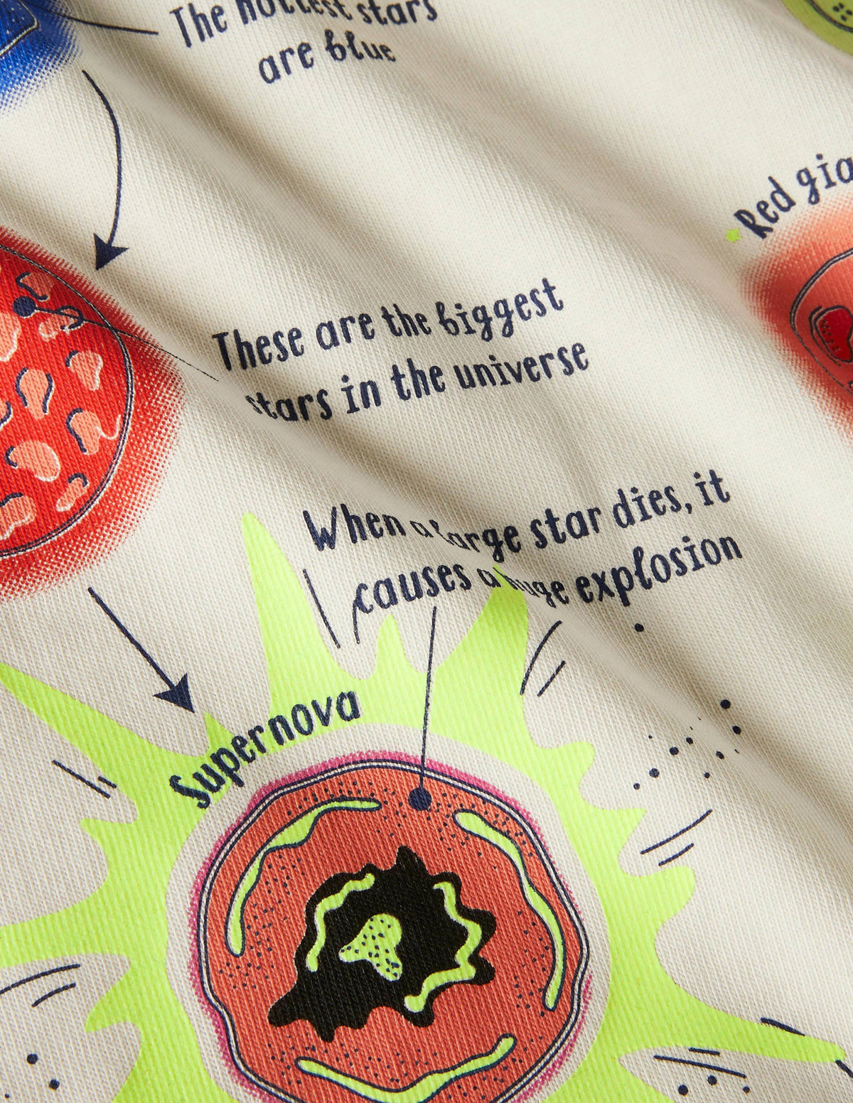 Glowing Space Raglan T-shirt-Rocket Red/Ivory Planets - Image 3