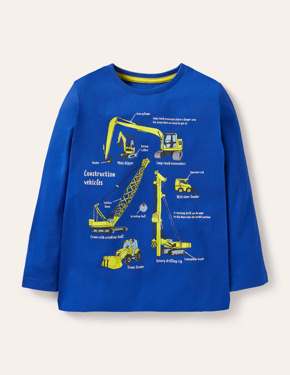 Educational Vehicle T-shirt-Brilliant Blue Diggers-1