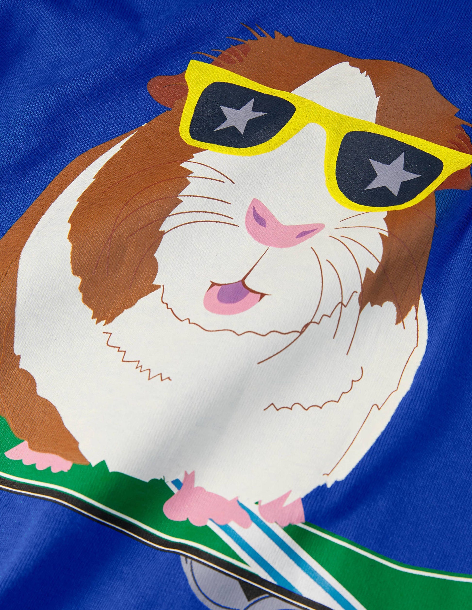 Snug Short John Pyjamas-Brilliant Blue Guinea Pig-3