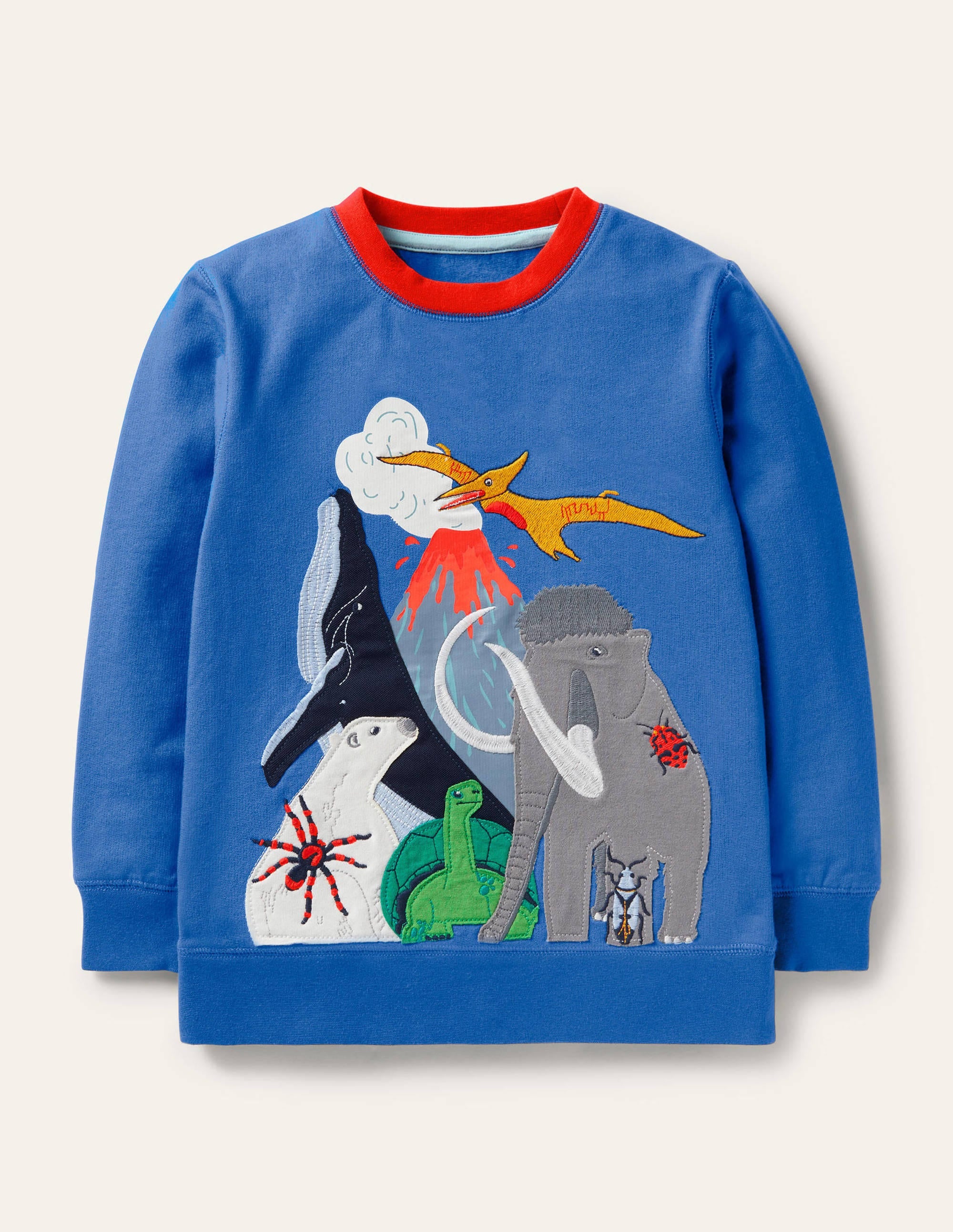 Graphic Crew Sweatshirt-Elizabethan Blue Animals - Image 1