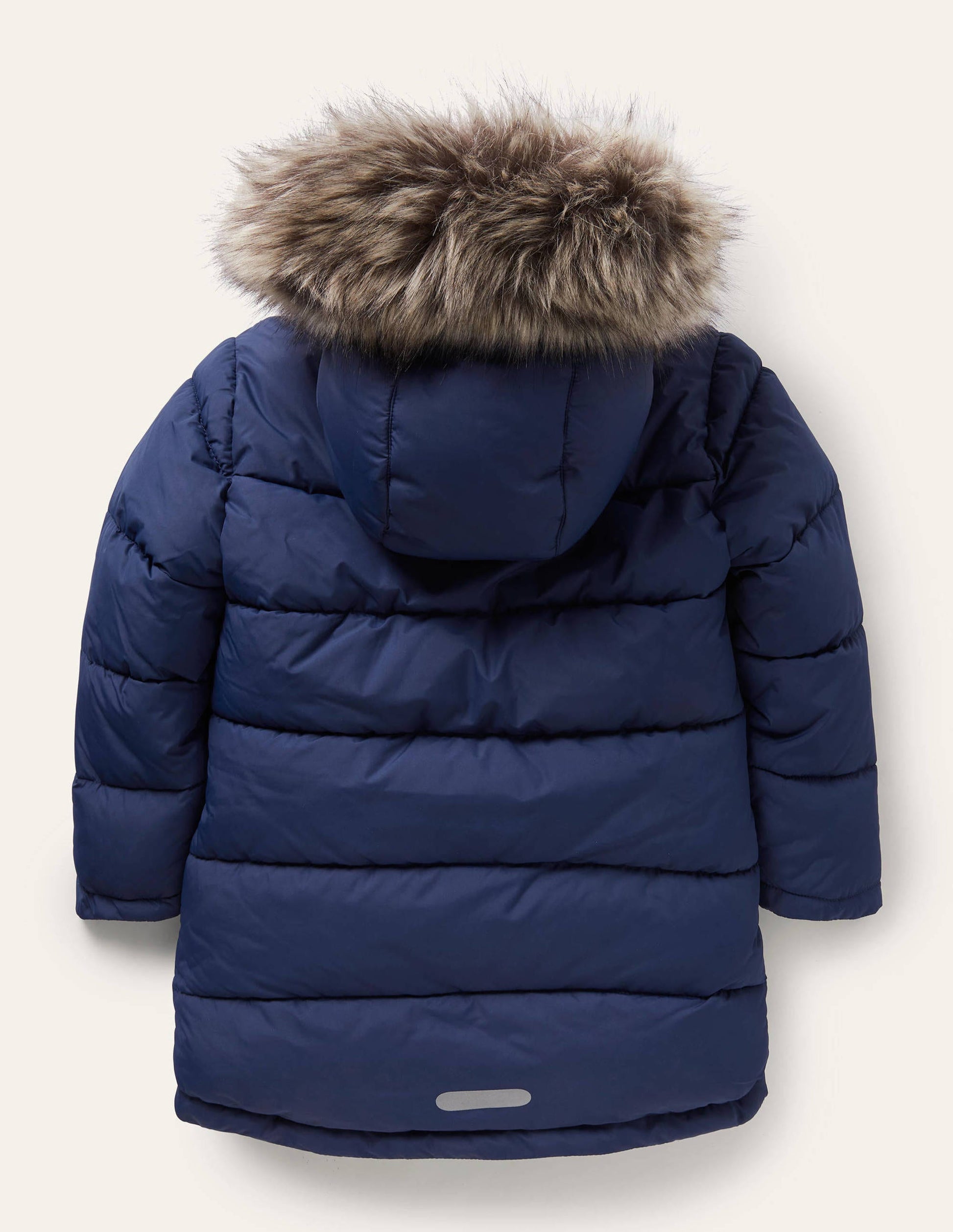 Longline Padded Jacket-College Navy-2