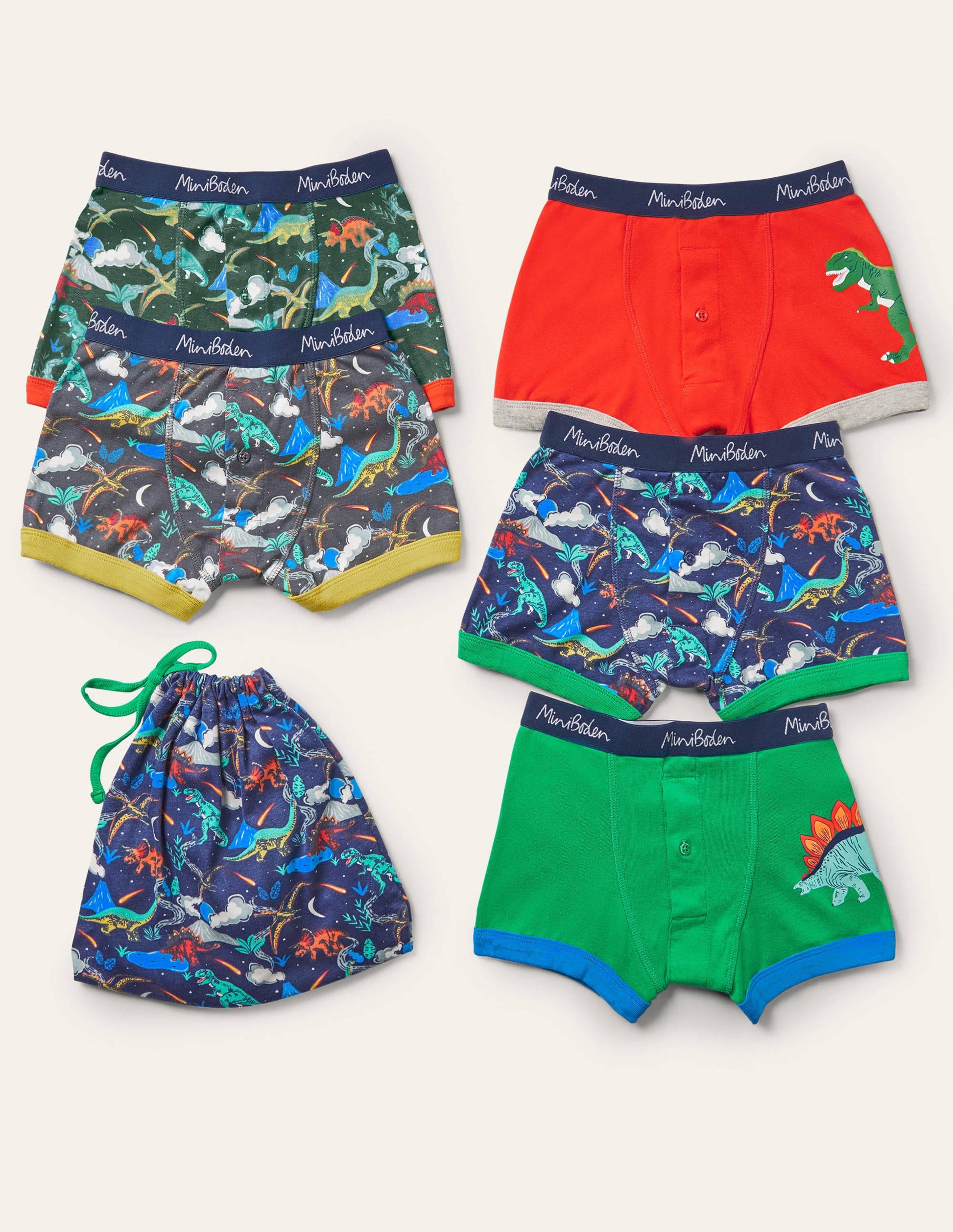 Boxers 5 Pack-Multi Dinosaur-1