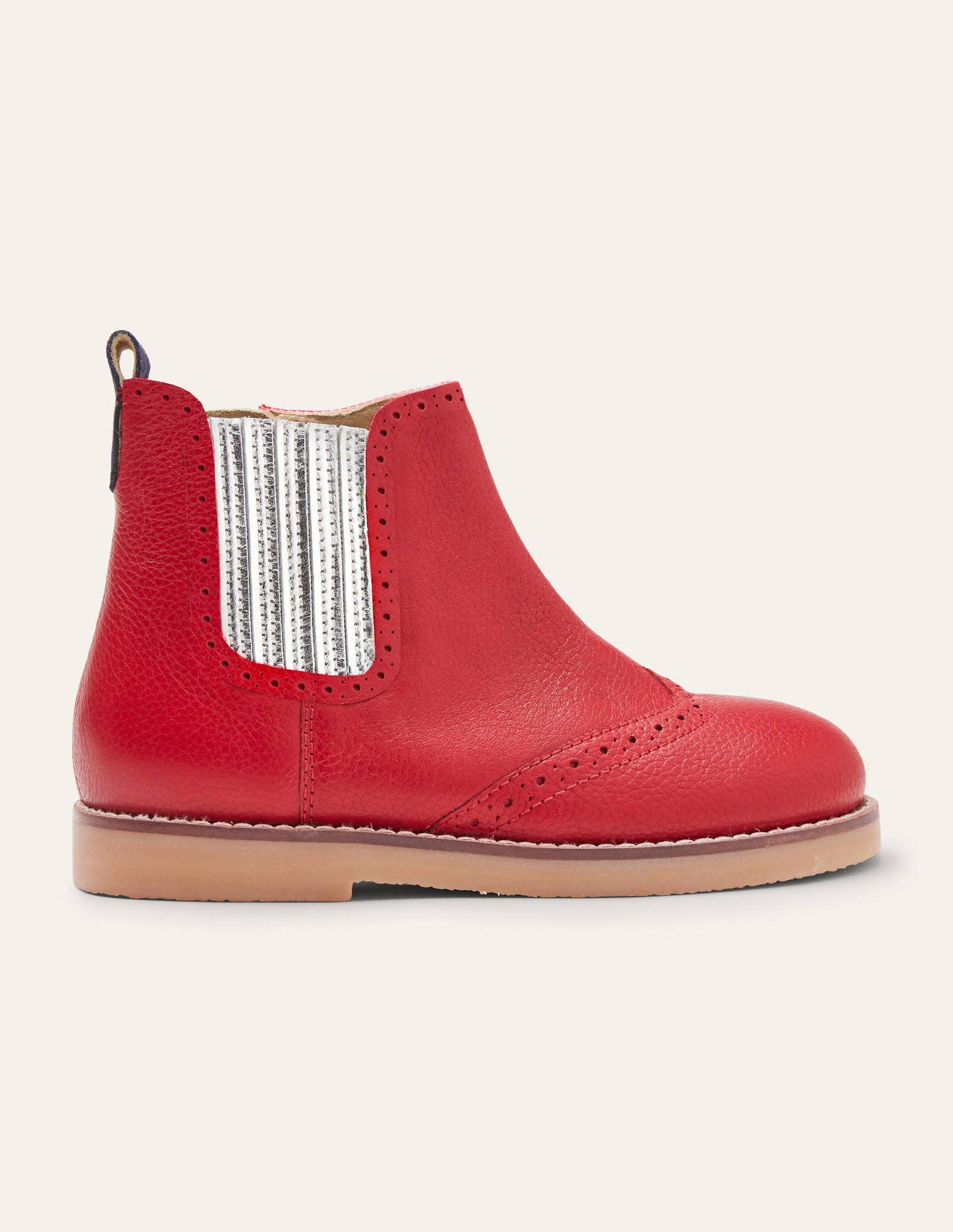 Leather Chelsea Boots-Rockabilly Red-2