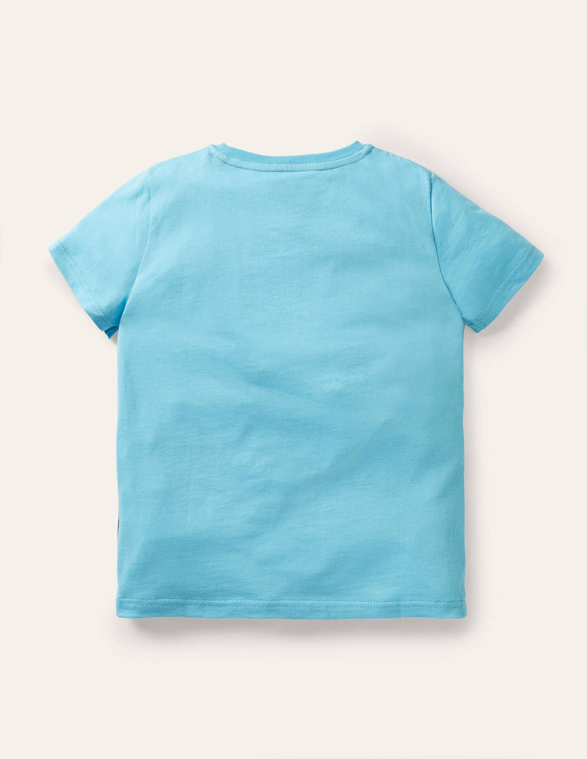Lift-the-flap Beach T-shirt-Aqua Blue Pirate Ship-2