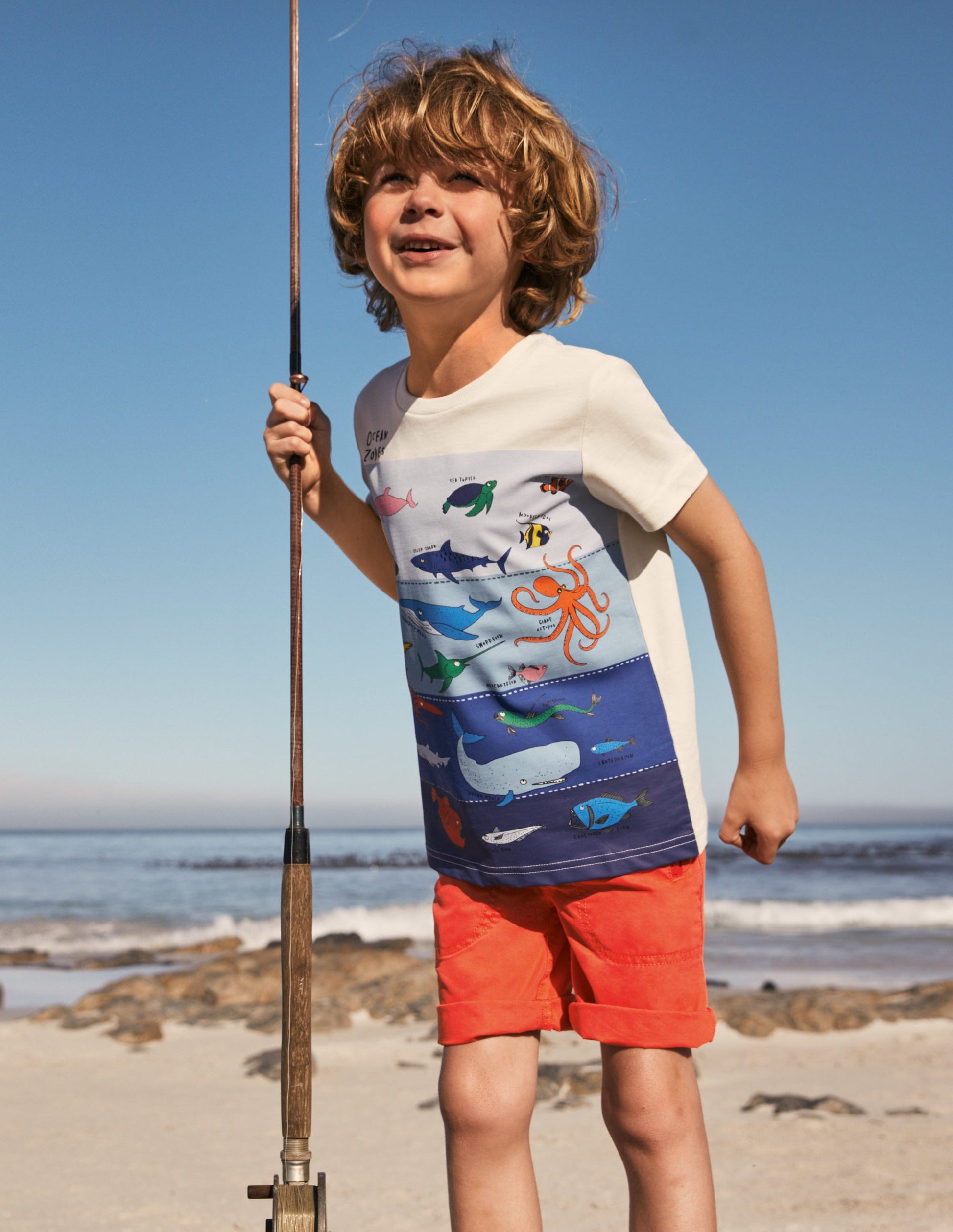 Graphic Layers T-shirt-Ivory Under-the-sea-4