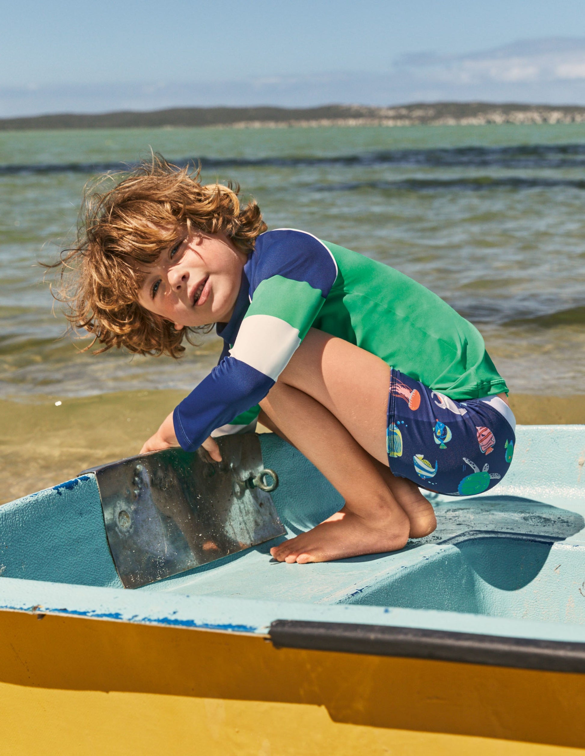 Swim Trunks-Starboard Blue Fish Friends-4