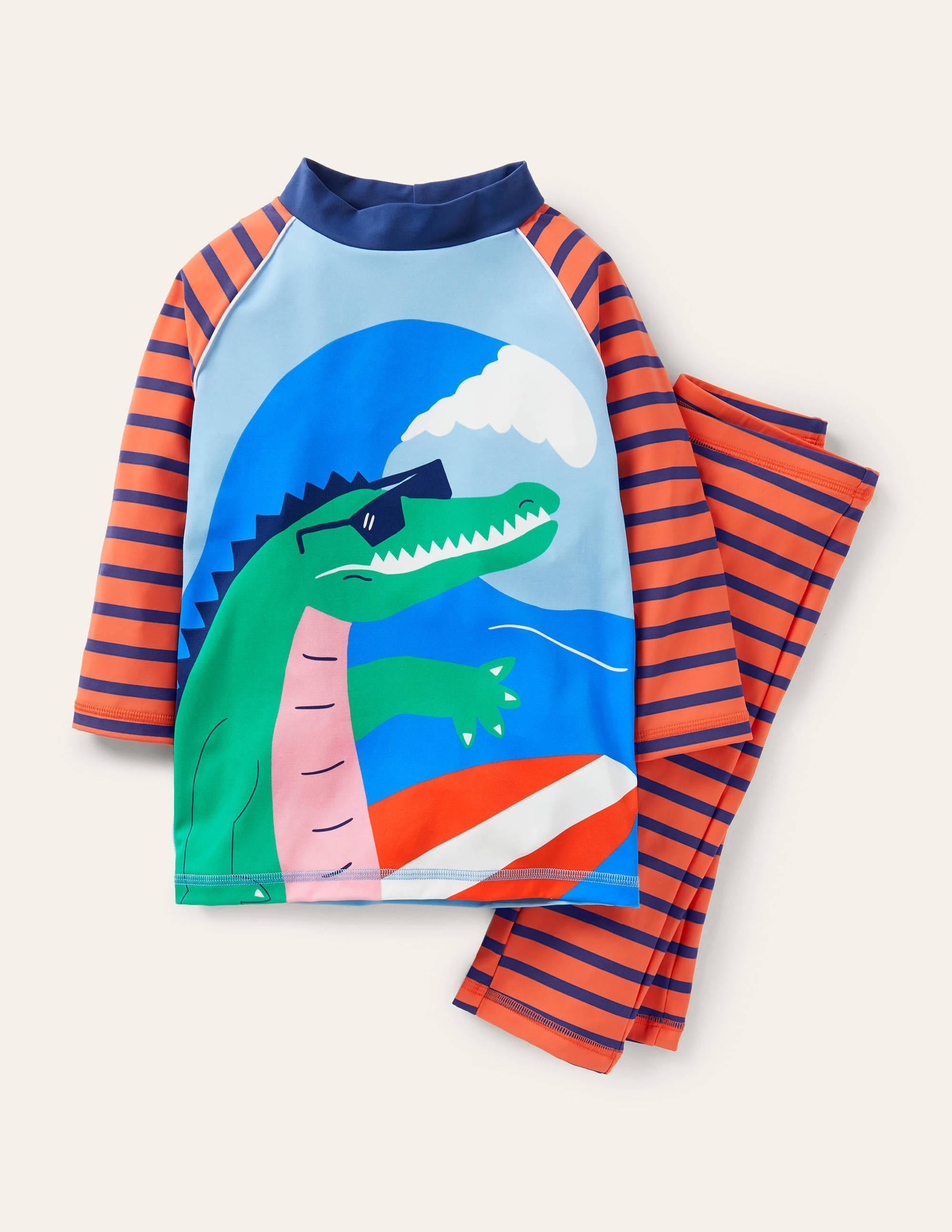 Surf Suit-Firecracker Red Surfing Croc - Image 1