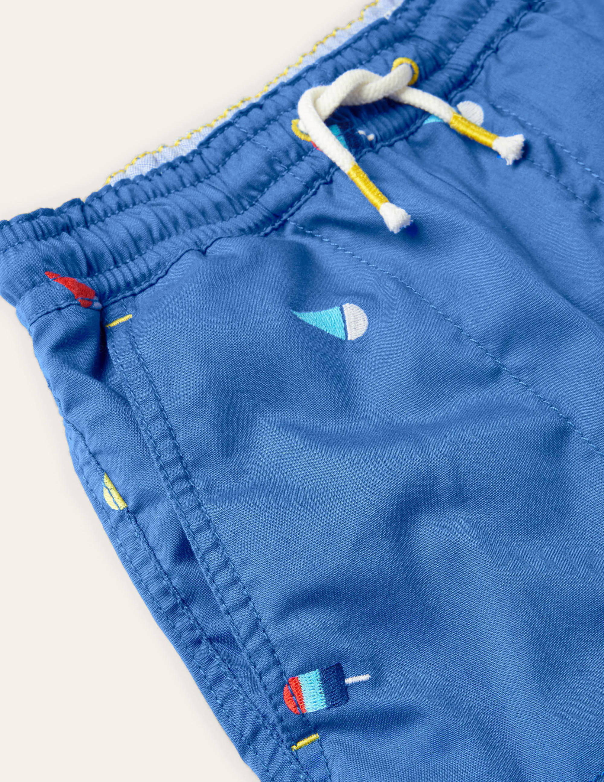 Pull-on Drawstring Shorts-Elizabethan Blue Ice Creams - Image 3