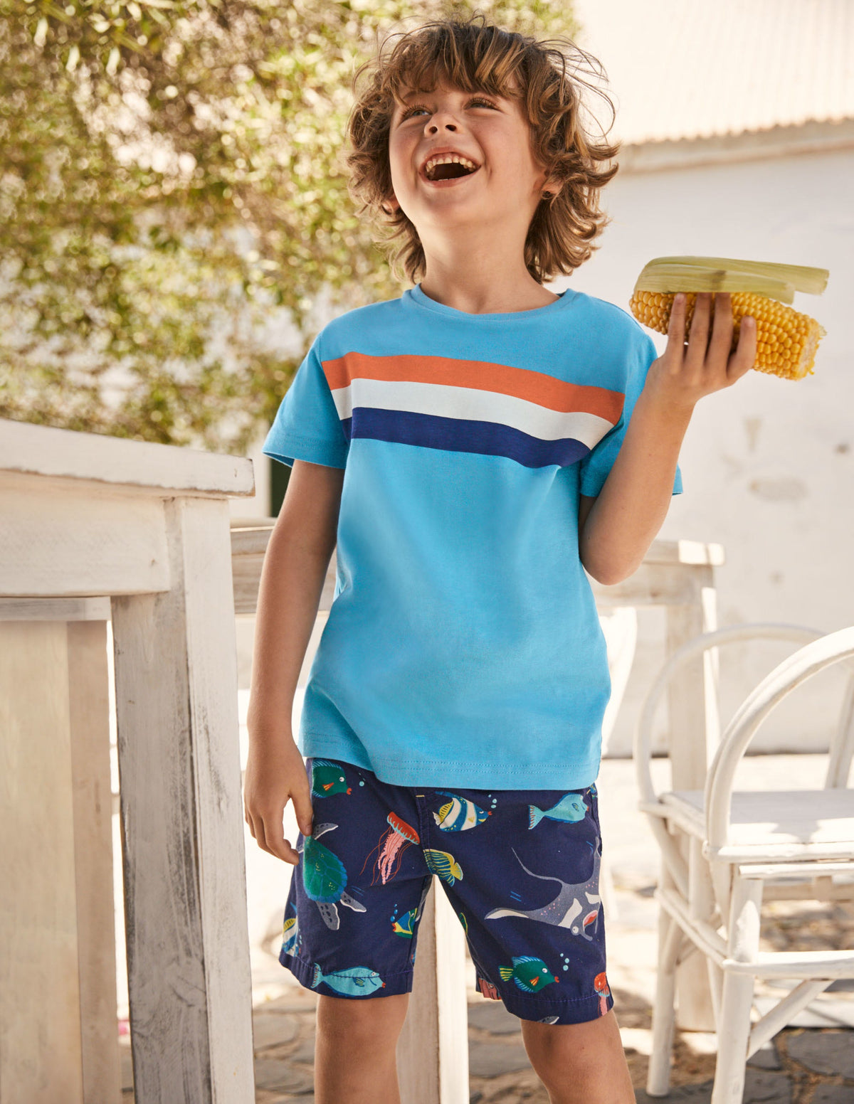 Holiday Shorts-College Blue Under-the-sea - Image 4