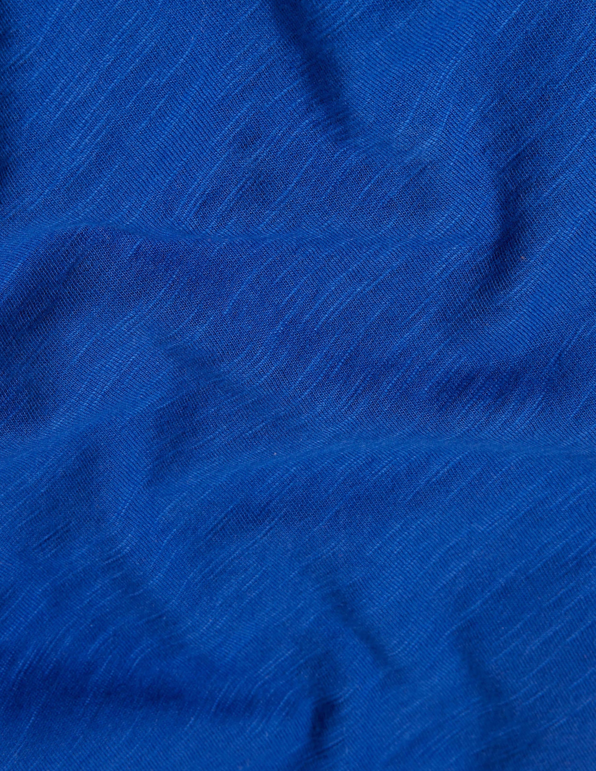 Slub Washed T-shirt-Bold Blue-3