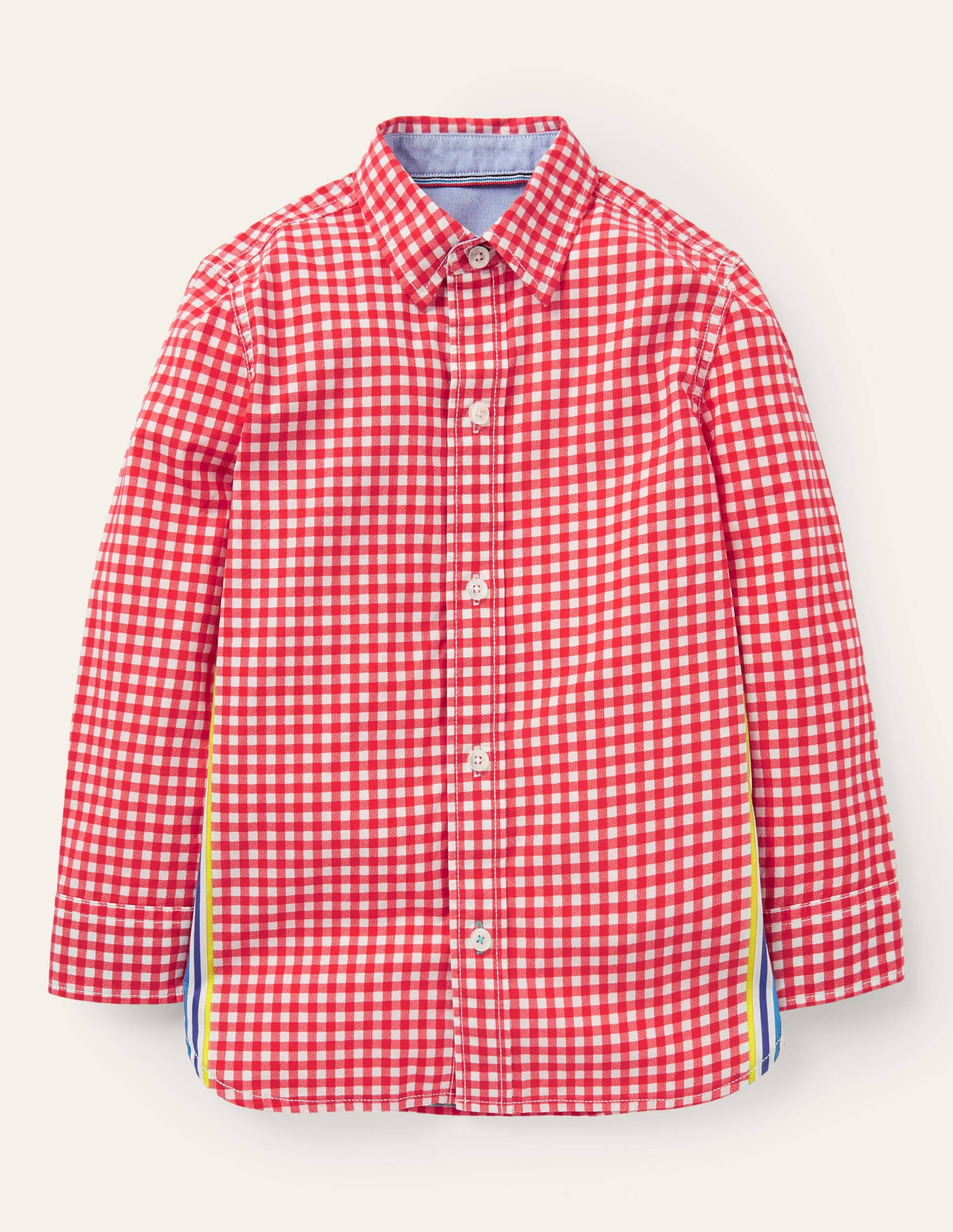 Casual Laundered Shirt-Red Gingham - Image 1