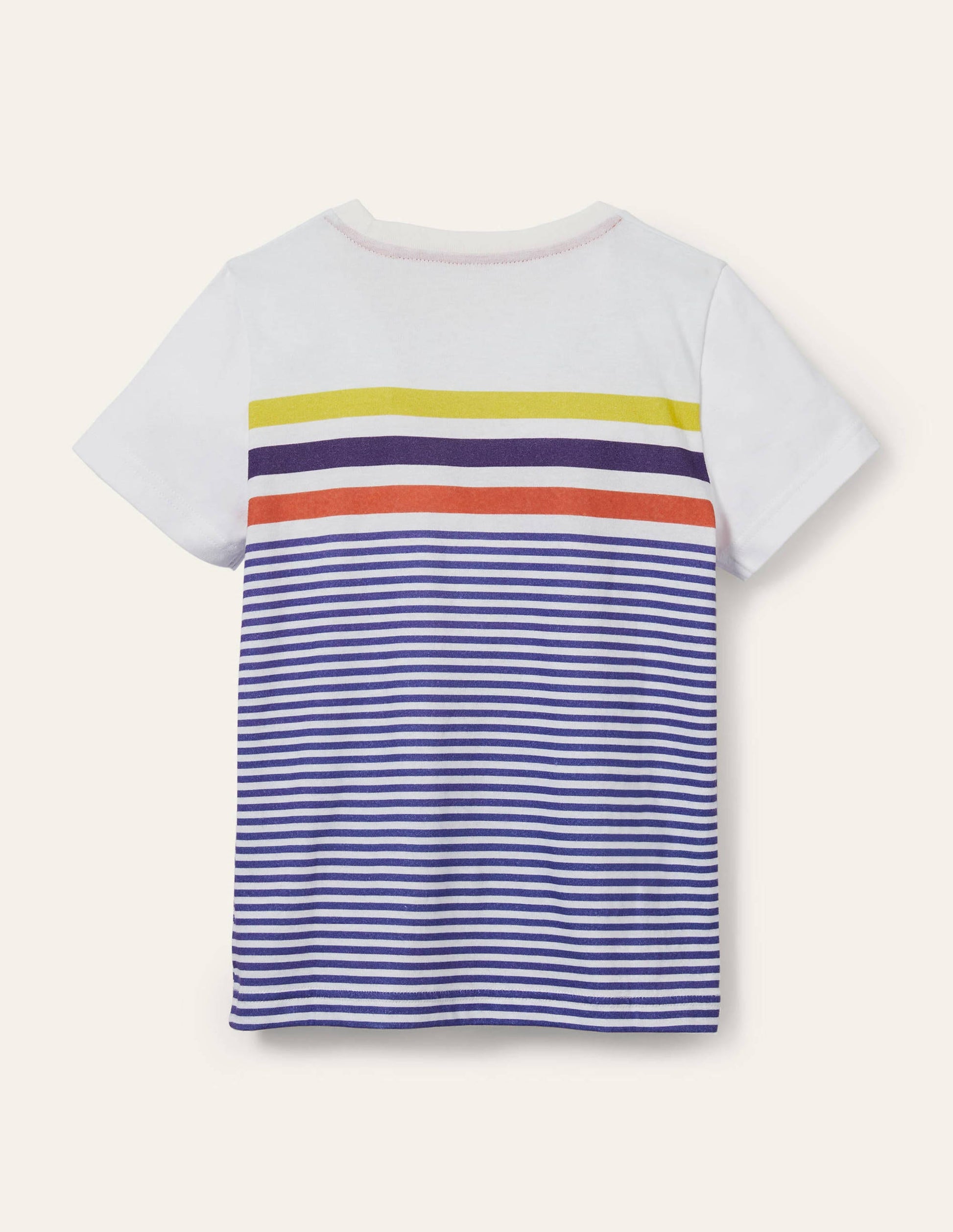 Slub Washed T-shirt-Brilliant Blue/Ivory-2