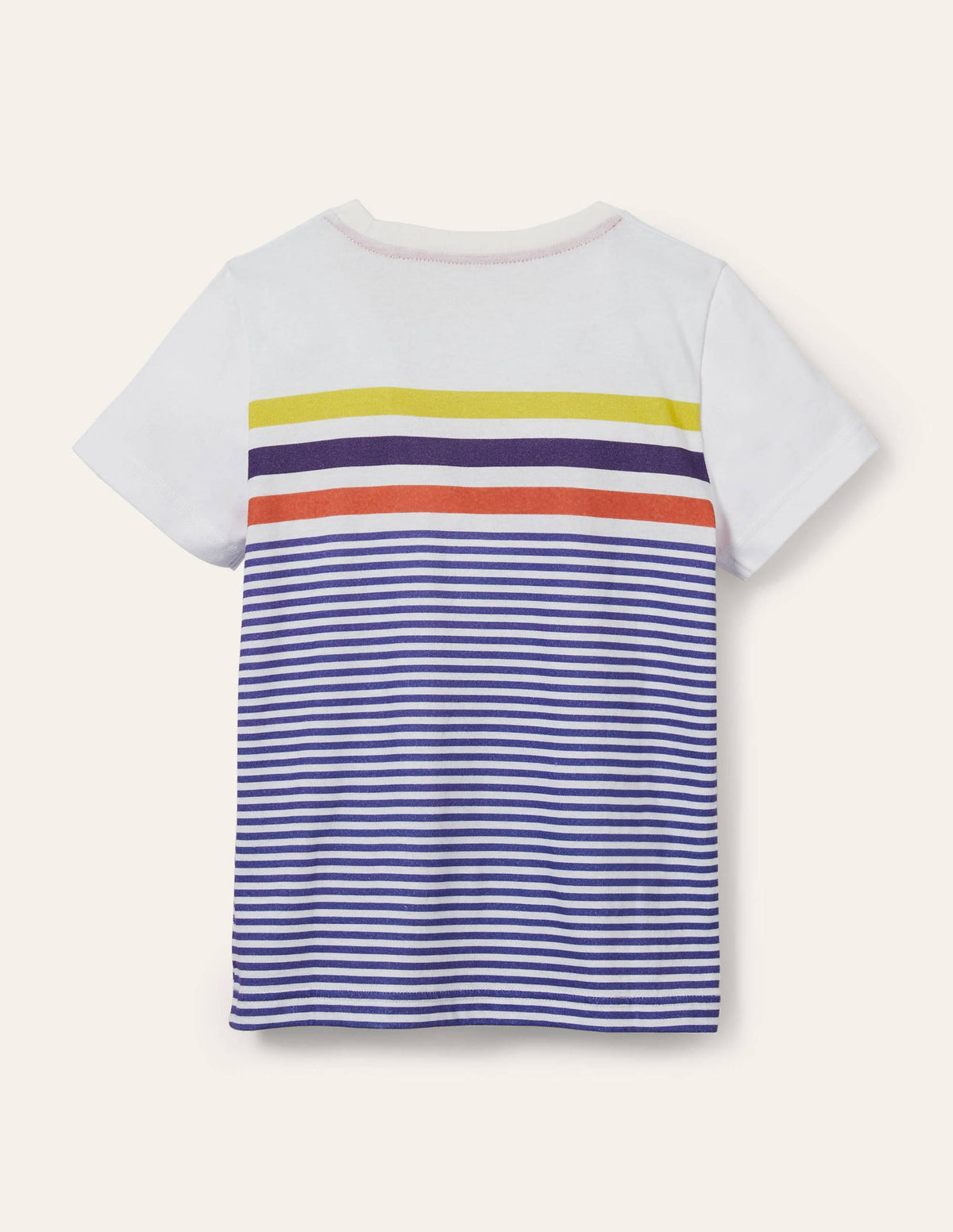 Slub Washed T-shirt-Brilliant Blue/Ivory - Image 2